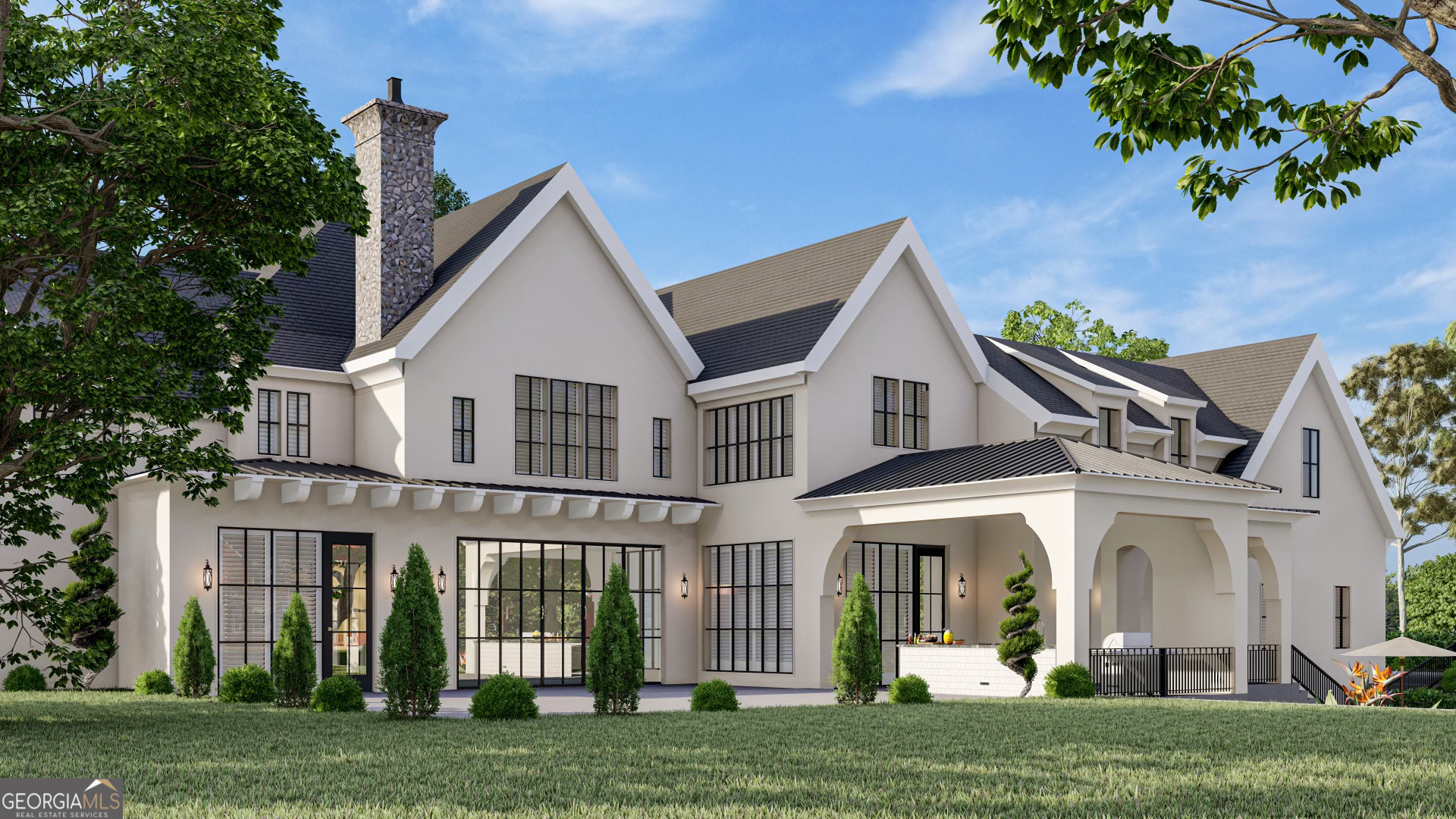Poised at the intersection of Chastain Park and Sandy Springs, this newly constructed Modern Georgian estate is a rare expression of timeless architecture and refined living. Set for Winter 2027 completion, the residence spans an impressive across three meticulously designed levels, all situated on a serene and private 1.44-acre homesite. A sweeping motor court and detached garage-engineered to accommodate up to eight vehicles with lift systems-set the stage for the grandeur within. At the heart of the home, the main-level Owner's Wing is a private sanctuary rivaling the most luxurious spa retreats. Featuring dual oversized dressing rooms, individual water closets, and a sumptuous bath wrapped in heated natural stone floors, the suite exudes sophistication and serenity. Every detail within the home has been curated for discerning tastes. From 7.5" wide European white oak hardwood floors to 8-foot solid-core doors and soaring ceiling heights-11 feet on the main level and 10 feet upstairs-the estate offers exceptional scale and flow. A dual-staircase layout provides both formal and discreet passage throughout the home, complemented by custom walk-in closets in every bedroom. The kitchen is a culinary centerpiece, crafted for both grand entertaining and everyday excellence. Anchored by a double-island layout, it features an integrated Sub-Zero and Wolf appliance suite, imported marble surfaces, designer cabinetry, and a bespoke range hood. A separate scullery, equally outfitted in premium appliances, and a spacious walk-in pantry enhance functionality without compromising aesthetics. Indulgent amenities include a heated saltwater gunite pool, finished attic flex space ideal for a guest suite or wellness studio, and rich architectural details such as copper flashing, exposed roof valleys, custom fireplace surrounds, and designer lighting. Thoughtfully designed landscaping and hardscape complete the estate, offering a lush, secluded backdrop for indoor-outdoor living. This is more than a home-it is a legacy property that blends classic elegance with modern refinement, built for those who appreciate unparalleled craftsmanship and enduring design. home is slated for a WINTER 2027 Completion.This new construction home is slated for a WINTER 2027 Completion.