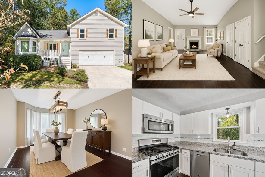 Welcome to a home that simply feels right, set in the coveted Lovinggood and Hillgrove school district and crafted for everyday ease. A classic, traditional layout offers distinct, light-filled spaces for living, dining, and gathering. In the kitchen, new cabinetry, a stylish tile backsplash, and gas cooking create a warm, functional hub for weeknight meals and weekend baking, while hardwood floors on the main level add timeless character. Fresh interior paint throughout ties it all together, and new carpet upstairs brings soft comfort underfoot.    The private primary bedroom features two closets and an en-suite bath, while the additional bedrooms provide flexible space for guests, a home office, or hobbies. Step outside to a setting that shines: a level 0.75-acre cul-de-sac lot with a fenced backyard and an expansive deck, perfect for grilling, playtime, or quiet evenings under the trees.    Warm, welcoming, and move-in ready, this is a home that supports real life, classic in all the best ways, with thoughtful updates that make every day a little easier. Come see how comfortably it lives. Schedule your private tour today!