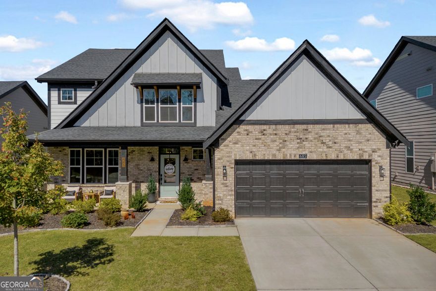 Welcome to this stunning, newer home featuring 4 spacious bedrooms and 3.5 bathrooms designed with comfort and modern living in mind. The open concept floor plan showcases soaring ceilings and expansive windows that fill the home with natural light. Window tint on the gorgeous back windows have saved the seller a surprising 25% on power bill. Enjoy thoughtfully selected window shades and stylish finishes creating a move in ready experience that can't be seen in new construction. The bright and airy living area flows seamlessly into the kitchen with updated black stainless steel appliances, an oversized island, and a beautiful dining space large enough for a table that seats 8, all perfect for entertaining or everyday living. Stylish lighting, ceiling fans and plumbing fixtures have been upgraded through out to add to the home's modern finishes. The fenced in level backyard is ready for the kids and family pets to play and run around for hours. Not only is master on main in this home, there is an additional secondary/guest bedroom on the main with a private full bath. In addition, the master bath boasts a beautiful, spacious double shower, upstairs has two additional bedrooms, a full bath, and a loft for the kids playroom, an office space, game room or extra family room. This home, with it's modern finishes and thoughtful design, blends comfort and functionality that won't be seen in the new construction homes. Come see us today!