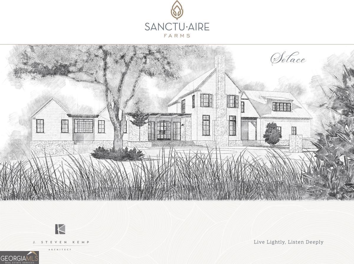 Now offered The Solace home design is available on Lot 5 ( 6.48 acres ) at Sanctuaire Farms, a gated 460-acre farmstead community in Ball Ground, Georgia. This peaceful 5-acre homesite invites you to slow down, breathe deeply, and embrace a life rooted in presence, nature, and intentional design. Solace is a quiet refuge tucked into the rhythm of the land. Here, life slows to a meaningful pace - where mornings begin with birdsong and evenings glow with golden light. Every detail is designed to offer peace, presence, and the luxury of living simply. Crafted with care and elegance, Solace offers: ?? 3 Bedrooms ?? 3 Full Baths + 1 Half Bath ? Optional Bonus Room with Additional Bedroom & Bath ?? 2,807 - 3,297 square feet Every detail is thoughtfully designed to inspire calm and clarity - from the serene morning light filtering through your windows to the expansive porches that open to the rhythm of the land. The Solace plan blends refined simplicity with luxurious livability. To be constructed by CroweBuilt Homes, a family-operated custom home builder founded in 2016. CroweBuilt is dedicated to making the building process as enjoyable as the finished product - bringing your vision to life while delivering exceptional value for your investment. CrowBuilt can assist and curate additional spaces for your homestead such as pool, pool house, guest house, barn or additional structures. About Sanctuaire Farms: Sanctuaire Farms is a homesteading community built on the foundations of Faith, Family, and Community, offering 54 estate lots ranging from 5 to 20+ acres. Here, you can pick a lot, collaborate on a master plan with the developer, choose from a curated builder group, and create the farmstead of your dreams. The Grange - A 40-Acre Private Amenity Farm: At the heart of the community lies The Grange, a working farm and educational co-op featuring: * Gathering Barn & Veggie Barn * Farmer's Market & Artist Pavilions * Greenhouse, Dairy Barn, & Workshop * Event Lawn * CSA subscriptions, farm-to-table dinners, homeschool classes & seasonal events Residents can garden, raise animals, and enjoy a lifestyle rooted in connection - do agriculture on your acreage or join us down a the community farm called The Grange. This is more than a home - it's an opportunity to live with purpose, surrounded by beauty, and grounded in simplicity. Come experience Solace at Sanctuaire Farms.