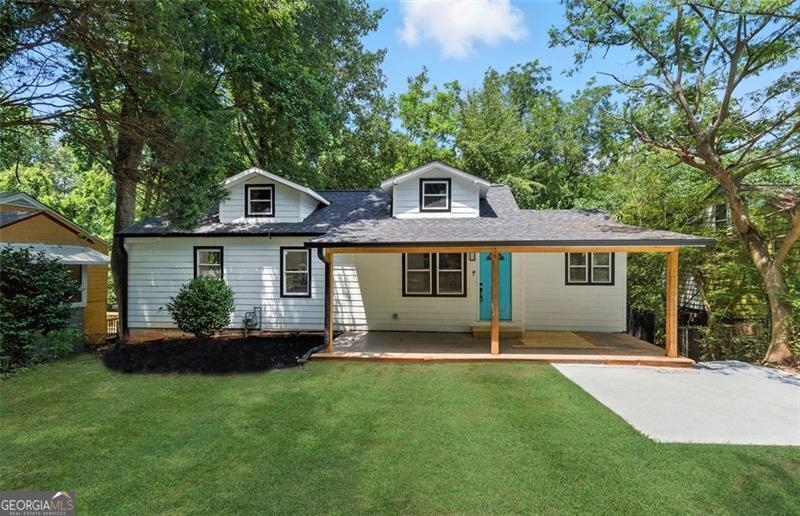 Step into modern elegance with this completely renovated open floor plan home, offering 5 spacious bedrooms and 3 full baths. The heart of the home features a designer kitchen with gorgeous Calcutta granite countertops, sleek cabinetry, and stainless steel appliances - perfect for entertaining. Come see this beautifully renovated home that has been upgraded to 5 bedrooms and 3 bathrooms. Open floor plan. Calcutta granite fireplace. It has double doors in master suite with a step out to a large beautiful deck. Master bath is very relaxing with a stand alone soaking tub and a spacious shower. Lower level has 2 bedrooms with a beautiful spacious bath. Large fenced in back yard. Priced to sell quickly.