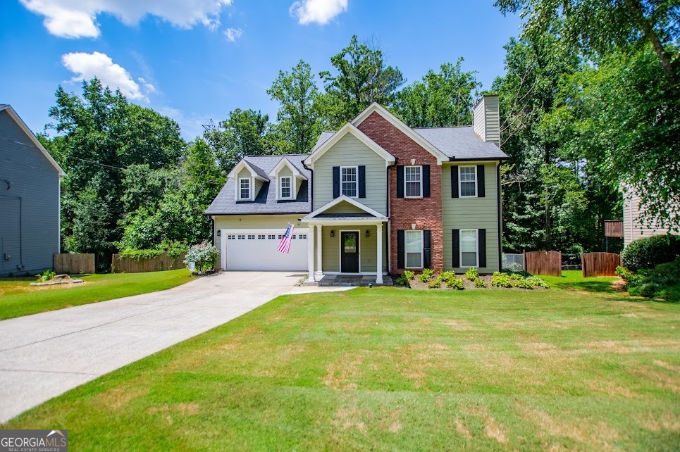 Charming 4 Bed, 2.5 Bath Home in Swim/Tennis Community. This welcoming 2-story offers timeless style and comfort in a neighborhood with great amenities. Enjoy beautiful wood flooring throughout the main level, a cozy fireplace in the living room, a separate dining room, and a bright kitchen with white cabinets, granite countertops, and a pantry. The owner's suite encompasses a tray ceiling, double vanities, a tile shower, and a garden tub for relaxing. Step outside to a covered back porch overlooking a shady backyard with a meandering creek - your own peaceful retreat. The brand-new HVAC is a bonus, offering peace of mind. Don't miss this lovely home in a sought-after swim/tennis community. Schedule your appointment today!