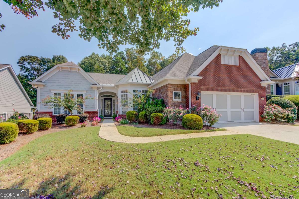 Once in a Blue Moon - a GEM like this hits the Market! The popular CUMBERLAND HALL Floor Plan boasts numerous Recent Upgrades, as well as a rare, private, and exquisite Backyard, Garden, and Covered Porch. Situated in Village At Deaton Creek - a 55+ Community offering unmatched amenities and lifestyle, this pristine, move-in-ready 3-Bedroom, 2.5 Bath home features 2,742 sq. feet of thoughtfully designed living space. New Hot Water Heater, new Water Pipe from road, freshly laid Sod in Backyard, new HVAC and Roof (2-3 years), all pipes relocated to the Attic, freshly painted Interior and Exterior. Step inside to an inviting Open Concept Floor Plan ideal for both entertaining and daily living. The spacious Kitchen with an Island is a Chef's delight, boasting granite countertops, rich stained wood cabinetry, a 5-burner Stainless Gas Cooktop, a built-in oven, and a microwave. The expansive Great Room/Dining Room offers custom-built-in Cabinetry complete with glass doors and shelves. The light-filled, oversized Sunroom invites one to sit and enjoy the beautiful private Backyard. The Primary Suite features an ensuite Bath and a generous Closet with custom shelving. An Office, 2 additional Bedrooms, Jack and Jill Bath, a Powder Room and a spacious Laundry with a Sink complete this home. Enjoy all the activities and clubs in this vibrant, Active Adult Community. From scenic walking trails to a full calendar of social events, Deaton Creek is designed to enrich this wonderful stage of life. Don't miss your chance to enjoy comfort, connection, and a lifestyle you truly love.