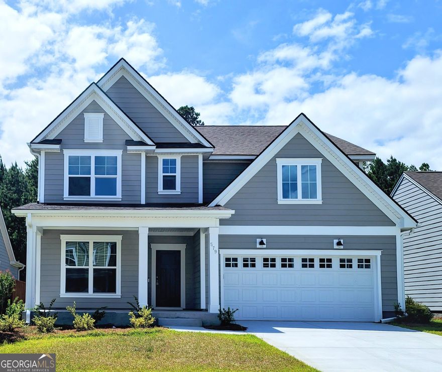 Discover your dream home in a vibrant community designed for relaxation and connection. Enjoy the resort-style pool, modern clubhouse, and plenty of indoor and outdoor spaces for socializing and unwinding. Meet neighbors in group fitness classes and send the kids to fun-filled neighborhood summer camps.    * Step into a spacious, open-layout kitchen and living room, perfect for family gatherings and entertaining. The additional space near the front door is ideal for a home office or formal seating. Benefit from ample storage under the stairs, and appreciate the upgraded features throughout: an additional bedroom and full bath downstairs, an extended living room, a covered porch, and a modernized kitchen.    * Upstairs, enjoy movie nights or a cozy evening in the second-floor living room. Retreat to the extra-large master bedroom with a sitting area for ultimate relaxation. The Jack and Jill bathroom provides convenient access for kids or guests between two bedrooms. Start your day with a cup of coffee on the covered porch, overlooking the serene, tree-lined backyard.    ** Make your dream home a reality in the Heartwood Subdivision, conveniently located off Belfast Keller Rd, just 3 minutes from I-95 exit 82.   **This perfect neighborhood falls within the Frances Meeks Elementary, Richmond Hill Middle, and High School zones.     **Plus, a brand new refrigerator is included!    **Experience enhanced living with these thoughtful upgrades and embrace the welcoming community that awaits you.