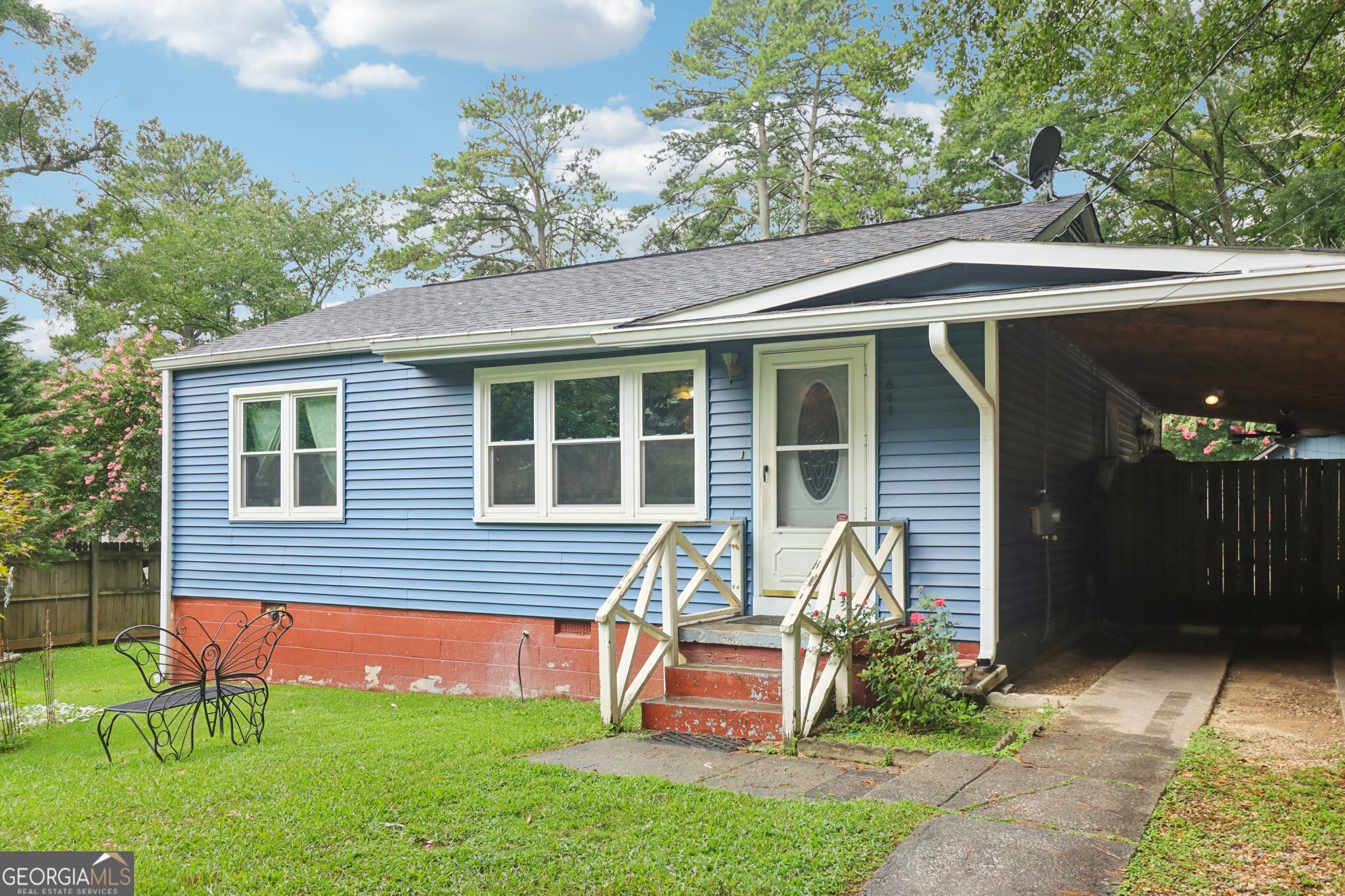 Discover this hidden gem in the desirable West Cobb area of Marietta! This charming 3-bedroom, 2-bath home offers 1,216 sq ft of potential and is ready for your personal touch. With no HOA, you're free to make it your own. Recent updates include a 5-year-old roof, a 4-year-old hot water heater and furnace, new gutters with leaf filters, new siding, and a side awning perfect for relaxing in the shade. Step into the spacious 8-foot privacy-fenced backyard, complete with an in-ground pool and a jacuzzi house, ideal for year-round enjoyment. You'll also find a versatile She Shed that can serve as a guest space, hobby room, or extra storage for lawn equipment. With so much potential and a great location, this home is a rare find-schedule your showing today!