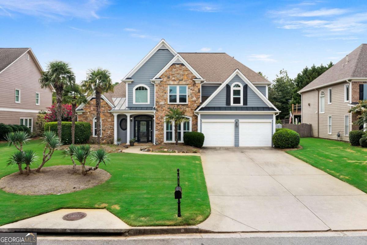Move-in ready 4BR/3.5BA home in desirable Nob Ridge! Master on main with updated bath, spacious floor plan including a two-story family room and a keeping room with a fireplace. Large kitchen features quartz countertops, stainless steel appliances, an island, and ample cabinet space. Fresh updates throughout make this home shine. Enjoy resort-style living in your private backyard oasis with a lagoon-style pool, hot tub, retractable awnings, and landscaped yard. Great schools, shopping, and dining are just minutes away. Two-car garage. This one has it all-style, space, and location!
