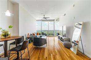 Live in the heart of it all at Twelve Atlantic Station, where style, convenience, and skyline views come together. This modern 1-bedroom, 1-bath condo offers an unbeatable location with walkable access to Atlantic Station's vibrant shopping, dining, entertainment, and events-no car needed. Inside, the open layout is filled with natural light, highlighted by oversized windows. The sleek kitchen features granite countertops, stainless steel appliances, shaker cabinets, and a breakfast bar that flows seamlessly into the living area-perfect for unwinding or entertaining. A built-in desk nook adds functionality for work-from-home days, while the private balcony gives you front-row seats to stunning city views. Enjoy resort-style amenities including a pool with cabanas, state-of-the-art gym, 24/7 concierge and security, and a stylish club room. The building also includes a gated garage with assigned parking, and The Lazy Llama cafe in the lobby makes mornings easy. Just steps from Millennium Gate Park and a quick ride to Midtown, Westside, Buckhead, and Downtown. Close to Georgia Tech, Georgia State, Emory Midtown, MARTA, and major highways-I-75/85. Urban living doesn't get more effortless than this.
