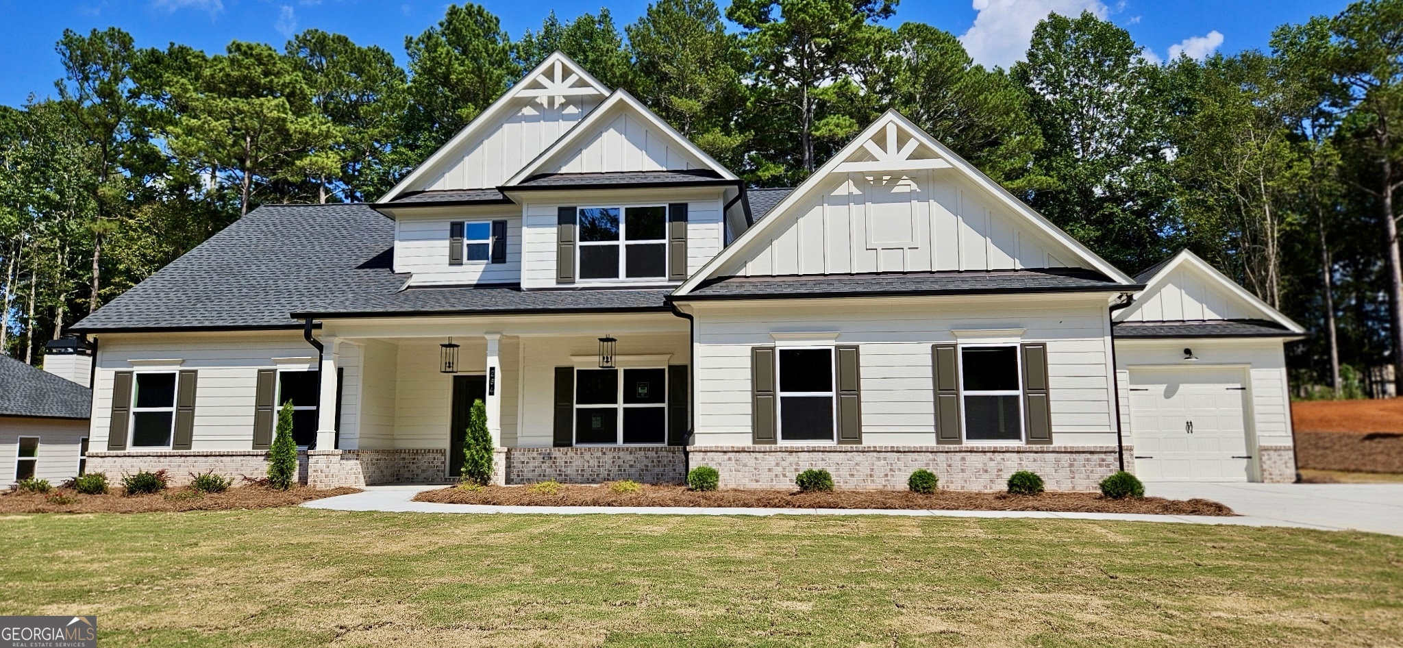 Come out & see the new homes under construction in the River Meadows Subdivision, where craftsmanship meets beauty !!! Built by Labb Homes, this Austin Plan on Lot 34 sits on approximately 0.60 acres and is loaded with upgrades which include granite countertops throughout, a farmhouse sink, gorgeous kitchen island, kitchen backsplash, built-in desk, crown molding, tray ceilings, tile flooring, and a covered back porch with a fireplace. The 3rd car garage is an added bonus!!! This 4 bed/2.5 bath open floor plan allows for lots of space when entertaining family & friends. The main level features a primary suite with separate vanities as well as a large tile shower and a spacious walk-in closet. The laundry room sits just outside the primary suite for added convenience. A formal dining room with shiplap, wainscoting, and a tray ceiling will also be found on the main floor. The upstairs offers 3 additional bedrooms, a full bathroom, and a loft area perfect for extra office space/library or even a play area. The full bathroom opens to the hallway and to one of the secondary bedrooms. Projected completion date is the end of August 2025. Seller contributes $7,500 towards closing costs when using seller's preferred lender. Pictures will be updated as construction progresses.
