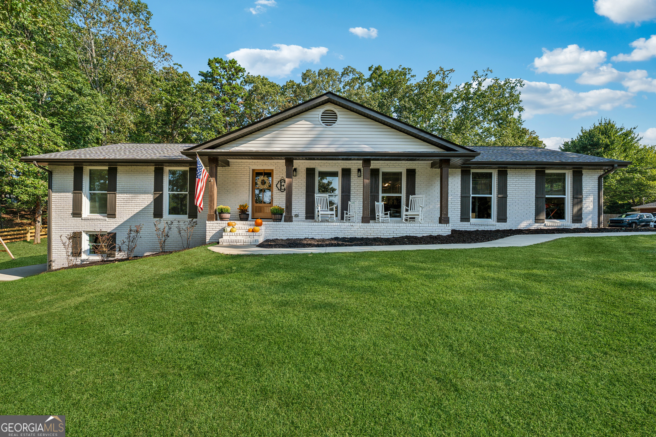 This highly sought-after, move-in-ready 2,334 sq. ft., 4-sided brick, 3-bedroom, 2.5-bath ranch home has been completely renovated with high-end finishes. The finished daylight basement includes a kitchenette, walk-in pantry, and half bath. Enjoy true privacy as this ranch home is nestled on a cleared 1-acre corner lot with NO HOA. The location is ideal-offering the convenience of downtown living while being just minutes from the lake and marina access. Entertainers will love the open-concept design, featuring a high-end kitchen flowing seamlessly into the family and dining rooms-creating a true entertainer's dream layout. Gatherings can extend onto the spacious deck and graded backyard, where a fire pit sets the perfect scene for evenings with family and friends. The finished daylight basement provides separation from the main living and entertaining areas, making it ideal for a home office, media room, or family room. With a kitchenette, walk-in pantry, and half bath, the space is both functional and versatile. Additional storage is also available in the finished basement. Just outside, the concrete pad offers a perfect play space for kids or a flexible area to enjoy the rare cleared 1-acre lot. minutes drive away from the lake and access to the marina. Open concept living complete with a high end kitchen, family room, dining room combination achieving that true entertainer's dream layout. The party can extend onto the spacious deck and graded backyard while a fire is burning in the fire pit giving that indoor outdoor living that is in high demand. Get your clients ready as it will not last at this price.