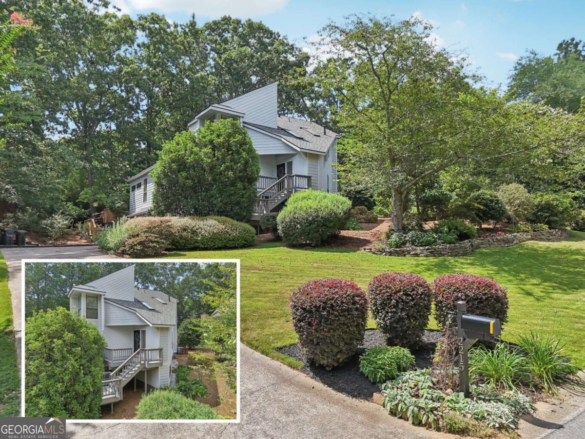 Step inside this hidden gem in East Cobb and discover a peaceful, well-cared-for retreat surrounded by mature trees and natural beauty. From the moment you enter, the welcoming two-story foyer with a skylight above sets the tone for this thoughtfully designed residence, where natural light and warmth fill the home. Just off the entry, the heart of the home unfolds into the kitchen and dining areas. The kitchen is both functional and stylish, featuring granite countertops, a center island ideal for meal prep or gathering, an built in electric range with downdraft and self-cleaning oven, An additional built in wall oven and microwave, and ample cabinetry for storage. A built-in pantry with custom shelving keeps everything organized and within reach. The adjacent eating area offers the perfect spot for casual meals or family dinners. For more formal occasions, the separate dining room provides an elegant space for hosting dinners and holidays, creating a seamless flow between everyday living and entertaining. Also on the main level is a spacious primary suite, designed for comfort and privacy. The en-suite bath features a generous layout with separate his-and-her sinks, a shower/tub combo, and a skylight that fills the space with natural light. A built-in vanity with room for a makeup stool offers a functional touch, while a large area plumbed and ready for a soaking tub presents an opportunity to customize and elevate the space further. The living room is grand, featuring soaring vaulted ceilings and a classic brick fireplace. A built-in wet bar with cabinetry and a sink enhances the space-perfect for entertaining or winding down. Off the living room, a lovely sunroom offers a flexible space for work or relaxation, framed by windows and flooded with natural light. French doors lead from the sunroom to a spacious back deck, where you'll enjoy peaceful, wooded views and a sense of privacy. Upstairs, you'll find three bedrooms, each filled with natural light. A full bathroom with a long vanity and dual sinks makes the upstairs layout convenient for family or guests. The hallway overlooks the living room below, enhancing the open and airy feel of the home. A laundry closet in the upstairs hallway adds convenience, and the well-maintained carpet throughout the upper level has been recently cleaned. Downstairs, a finished terrace level adds valuable living space with endless possibilities-ideal for a recreation room, home office, gym, or guest suite. This versatile area enhances the functionality of the home and offers flexibility for changing needs. This home has been thoughtfully updated with long-lasting Hardie cement siding, replacing the original wood siding for added durability and lower maintenance. Brand new luxury vinyl plank (LVP) flooring was just installed on the main level, offering a modern, durable finish that complements the home's design. Additional highlights include a two-car garage, hallway storage closets, and the charm of a quiet, established neighborhood with no HOA. For those interested in amenities, the East Cobb Swim & Tennis Club is just down the road and offers tennis and pickleball courts, with annual dues of $550. Other local club options are also available nearby, offering a variety of recreational choices. This East Cobb hidden gem blends warmth, character, and functionality in a highly desirable location-an exceptional opportunity to own a home that truly has it all.