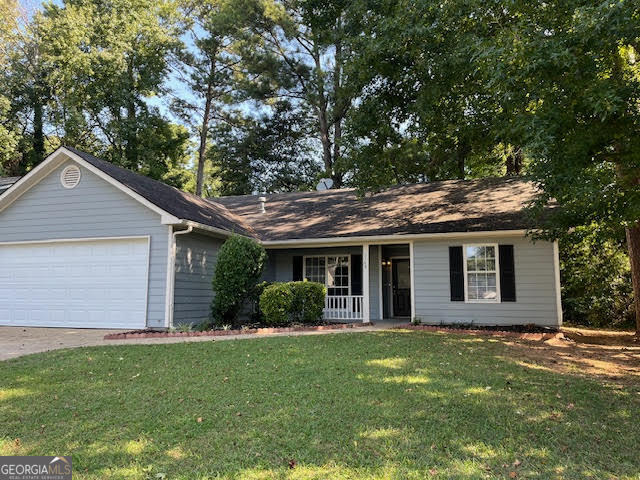 PRIME LOCATION AND CONDITION!! ** DON'T MISS THIS GREAT NEW LISTING THAT IS MOVE IN READY AND IN A QUIET ESTABLISHED NEIGHBORHOOD IN SOUGHT AFTER PEACHTREE RIDGE SCHOOL DISTRICT!! CLOSE IN AND READY FOR A NEW OWNER WITH NEW HVAC, INT PAINT, CARPET AND ALL APPLIANCES. IT HAS A WONDERFUL SPLIT BEDROOM FLOOR PLAN WITH LARGE BEDROOMS AND AMPLE CLOSET SPACE. CERAMIC TILE BATHS, DINING AREA AND KITCHEN. JUST WALK INTO THE SPACIOUS GREAT ROOM WITH A DRAMATIC FIREPLACE AND GAS STARTER. THERE IS ALSO A FRENCH DOOR LEADING TO A LARGE PATIO OVERLOOKING A PRIVATE, WOODED BACKYARD. THERE IS A GENEROUS DINING AREA WITH CERAMIC TILE FLOORING WITH EASY ACCESS TO THE SPACIOUS KITCHEN. THE COOK WILL LOVE THE WELL APPOINTED KITCHEN WITH CERAMIC TILE FLOOR, NEW GAS STOVE AND ALL NEW STAINLESS STEEL APPLIANCES, INCLUDING A REFRIGERATOR. THERE ARE LOTS OF CABINETS AND COUNTER SPACE PLUS A PANTRY AND SUNNY EATING AREA. THE OVERSIZED MASTER SUITE FEATURES LAMINATE FLOORING, A HUGE WALK IN CLOSET AND LUXURIOUS BATH WITH CERAMIC TILE FLOORING, SOAKING TUB AND SEPARATE SHOWER. THIS WONDERFUL STEPLESS RANCH IS LOCATED CLOSE TO SCHOOLS, SHOPPING, MEDICAL FACILITIES, I-85, 316 AND MORE. IT'S PRICED TO SELL AND WON'T LAST.