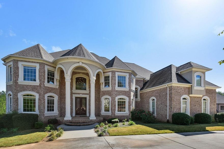 Lux living at Thurgood Estates! Traditional home perfectly situated on stunning 0.8+/- acre. Gorgeous home with horseshoe driveway! Ample natural lighting,4-sided brick. Elegant details include formal dining room, multiple family rooms, numerous fireplaces, spacious kitchen with granite countertops, stainless steel appliances, breakfast area leading to the oversized balcony overlooking the grounds to include an in-ground pool with hot tub and basketball court. Basement includes media room and bar. Multi-room audio system. Ideal for entertaining and every day living.