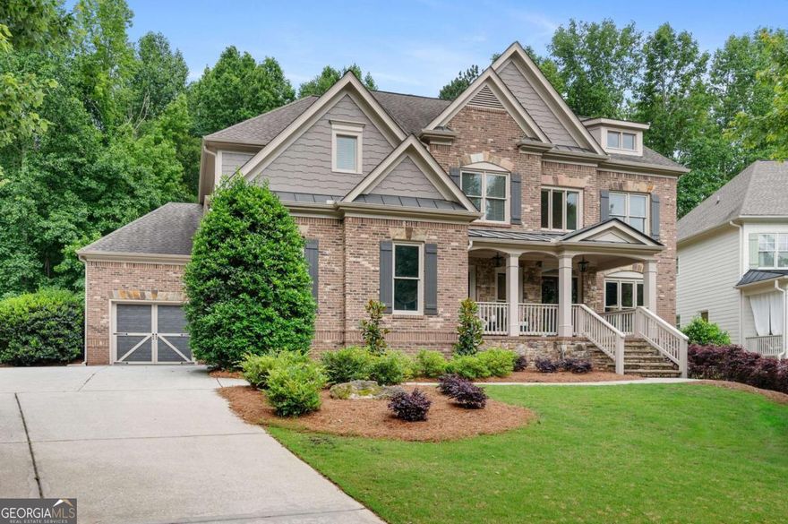 Showcase listing in highly sought-after Lake Forest! Updated throughout and offering three finished levels; this exquisite 6 bedroom, 5 bathroom Vickford floorplan by Waterford homes boasts three fireplaces and sits on a sprawling 1.06 acre private wooded lot. Gorgeous, updated kitchen with quartzite counters, custom handmade brick backsplash, upgraded appliances and designer hardware. Fireside keeping room with built-ins extends the flow of the kitchen. Bedroom on the main with full bathroom- perfect for guests or as quiet home office! Beautifully refinished hardwoods on main level! Ascending upstairs, the oversized primary suite offers a sitting area and views to the huge backyard. Granite vanity and stone and tile accents compliment the spacious master bathroom. Open concept bonus room is adjacent to the jack n/ jill bedrooms and guest suite which features a private update bathroom. Descending to the basement level, the spacious finished area offers many uses including an updated bathroom, bedroom, 2 recreational areas, a child's built-in playhouse or reading nook and plenty of extra storage space! Huge, fenced yard with plenty of green space and private tree line. Resort style amenities including access to Twin Lake with a dry dock and boat ramp, Jr. Olympic sized pool with kids splash zone, seasonal swim team, lighted tennis and pickleball courts, full basketball court, sand volleyball and a playground! Zoned for award-winning schools!