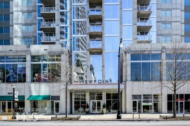 Amazing one bedroom,light-filled condo on the 27th floor in the heart of Midtown. This open and spacious, condo features upgraded wide planked hardwood, gourmet chef's kitchen with breakfast bar. Stainless steel appliances with upgraded french door fridge, granite countertops, floor to ceiling windows and a large balcony are a few of the perks. This home comes with two covered parking spaces. Most one bedrooms have only one space. The view is not obstructed! Building amenities include junior olympic swimming pool, gym, clubroom, theater, and outdoor fireplace. Close to Marta, restaurants and the best in night life!