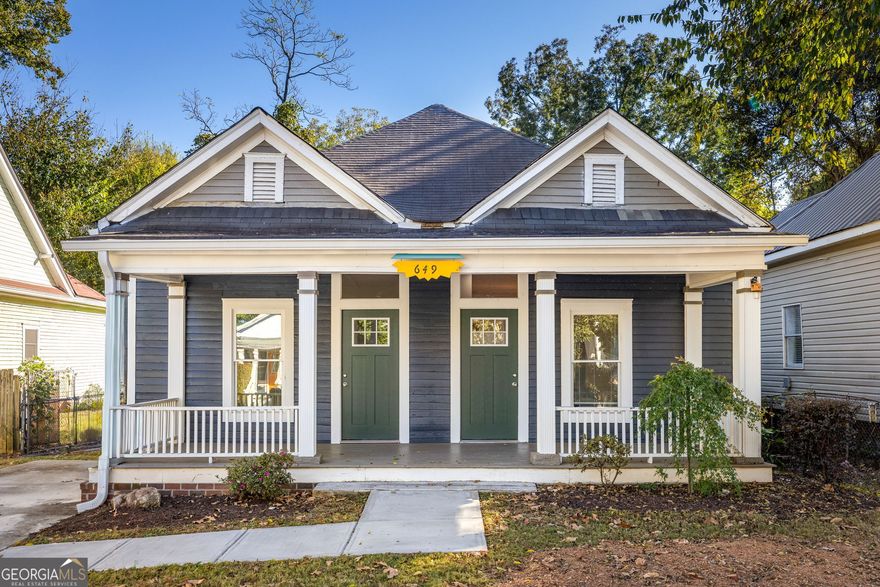 649 Woodward Avenue, North Grant Park Gem! Welcome to this classic 1920s Craftsman bungalow in one of Grant Park's most coveted, walkable pockets. Tucked on a quiet street yet moments from Cabbagetown, the BeltLine, and every retail and dining option north of I-20, a 10 out of 10 for location. Enjoy easy access to I-75, I-85, and I-20, plus a short stroll to Grant Park itself. Inside, timeless character meets thoughtful updates. Solid hardwood floors, high ceilings, and abundant natural light create a warm, open feel. The modern, functional floor plan offers oversized bedrooms, a spacious primary suite with an impressive bathroom and closet, and beautiful flow throughout. The living space has a living room and dining room and a bonus full eat in kitchen. Outdoor living shines with a classic front porch and a newly added vaulted screened porch that flows seamlessly from the eat in kitchen that expands your living space and invites year-round enjoyment and space to truly entertain. The level, deep backyard offers endless potential for gardens or future expansion. This is the perfect blend of historic charm, modern comfort, and unbeatable location.