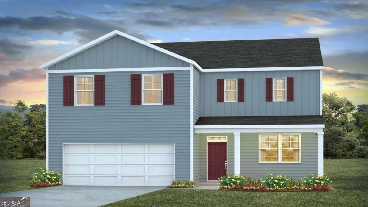Meet the Galen-a bold and versatile two-story floor plan offering 2,340 square feet of well-designed space, including 4 bedrooms, 2.5 bathrooms, a 2-car garage, and a flex room that adds endless possibilities. Whether you're growing your household or simply want more breathing room, the Galen at Rice Hope delivers comfort and flexibility in all the right places. The main floor welcomes you with a dedicated flex room off the foyer-ideal for a home office, playroom, or formal dining space. From there, the home opens up to an expansive kitchen, dining area, and great room. The oversized kitchen island, ample cabinet space, walk-in pantry, and stainless-steel appliances make it a chef's dream and an entertainer's paradise. A powder room and coat closet add convenience, and the 2-car garage offers plenty of storage. Upstairs, the primary suite is a true retreat, complete with a massive walk-in closet, dual vanity, and large walk-in shower. Three additional bedrooms-each generously sized-share a full bath with double vanity, and a dedicated laundry room adds functionality where it matters most. From busy mornings to laid-back weekends, the Galen is designed to keep life running smoothly wrapped in stylish curb appeal and modern comfort. Home is under construction. Pictures, photographs, colors, features, & sizes are for illustration purposes only and will vary from the homes as built. The photos are Not of subject property. More information on programs and options are available for this home.