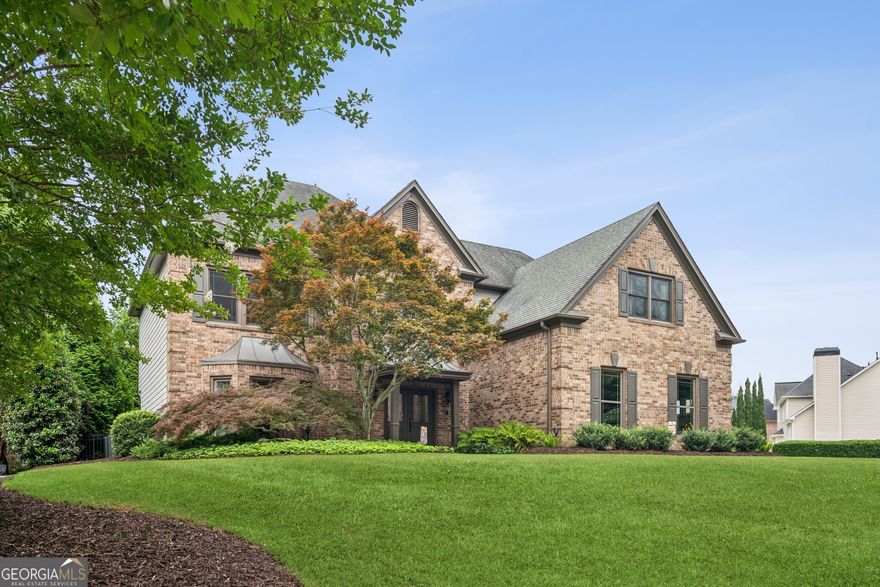 Gorgeous Deer Lake home on private corner lot with pool and professionally designed landscape. Every piece of this home has been maintained to highest standards and features quality finishes and details. Two-story entry immediately impresses. An organized home office space with added doors at the front of the home overlooks front yard. Kitchen is the center of the home with large island and unobstructed view of living area and stacked stone fireplace. Have meals at kitchen table, or in the separate dining room, large enough for parties. All bedrooms upstairs featuring airy primary suite, an ensuite secondary room, and two other rooms fit for guests or those needing extra space. A three car garage and plenty of driveway parking make it easy for in/out access. All windows replaced with Fibrex by Anderson windows (lifetime guarantee!) Well-situated within the neighborhood to enjoy maximum benefit of community amenities which include tennis, playground, soccer field, baseball field, clubhouse and more! Forsyth County taxes, and Lambert High School. This one is worth the wait.