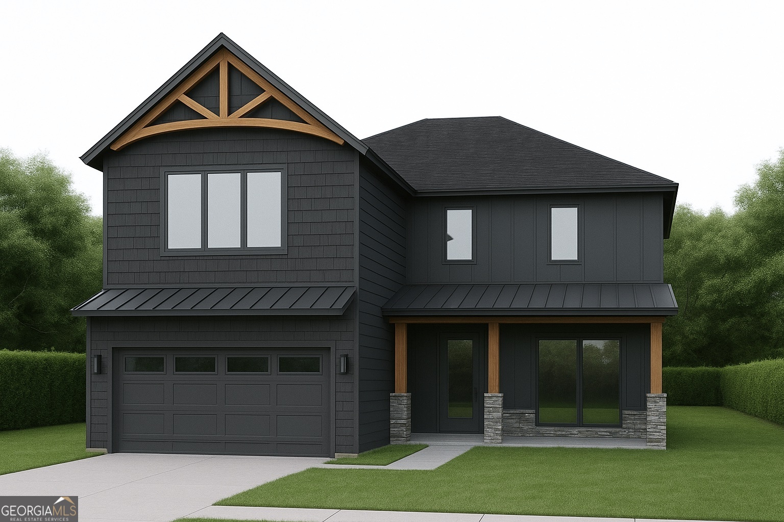 Experience the pinnacle of modern luxury in this stunning new construction home, designed and built by Gordon Custom Homes, LLC, meticulously designed for both elegance and comfort. Boasting six spacious bedrooms, each with its own en-suite bathroom, this home provides exceptional privacy and convenience for family and guests alike. Step into the heart of the home, an awe-inspiring vaulted kitchen, featuring top-of-the-line luxury appliances, custom cabinetry, and a generous island perfect for entertaining. The open-concept layout seamlessly connects the kitchen, dining, and living areas, creating a bright and welcoming space with high-end finishes throughout. Set on a large, beautifully landscaped yard, this property offers ample outdoor space for relaxation, play, or entertaining. Yes! There is room for a pool and poolhouse/ADU. The two-car garage is complemented by a fully private apartment, ideal for guests, extended family, or rental income potential. From its thoughtful design to its high-quality craftsmanship, this exceptional home combines modern sophistication with practical luxury. Convenient to shopping, schools, highways, and the airport. The project has started...with anticipated completion February 2026.