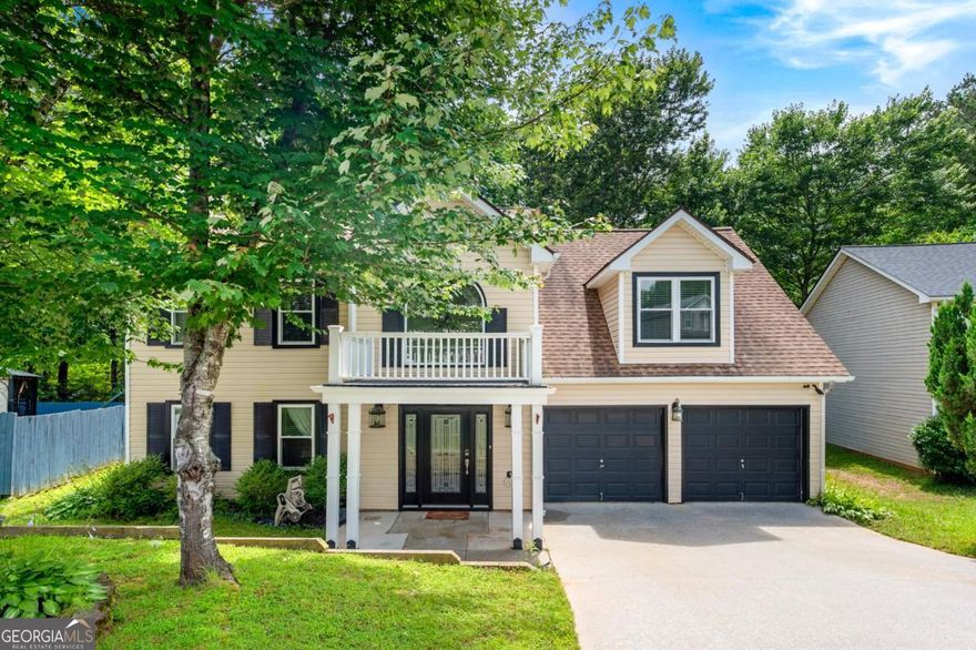 Welcome home to this gorgeous, move - in ready home!!  Freshly painted and new carpet upstairs.  Wood  floors on the main level.   Two story Foyer with high ceilings.  Half bath on main level.  Two coat closets in Foyer.  The living room features a beautiful gas fireplace and custom window treatments.  The large dining room has a gorgeous light fixture.  This Three bedroom  2.5 bathroom home  features an oversized Primary bedroom with large walk in closet and large master bath with soaking tub and separate shower. Two additional large bedrooms upstairs and nice size bathroom.  Two car garage with entrance to kitchen.  Laundry room on main level.  Large kitchen with breakfast area and access to back yard.  Beautiful Kitchen island and decorated light fixtures, wine storage and custom cabinet in the kitchen. Relax on the patio and enjoy the privacy of this wonderful family home.  The 2-10 Home Warranty can be transferred to the new owner.  Don't miss out on this Well Kept home!  Please call me if you have any questions, Pat 404-754-1695  Thanks for showing and will appreciate all feedback.