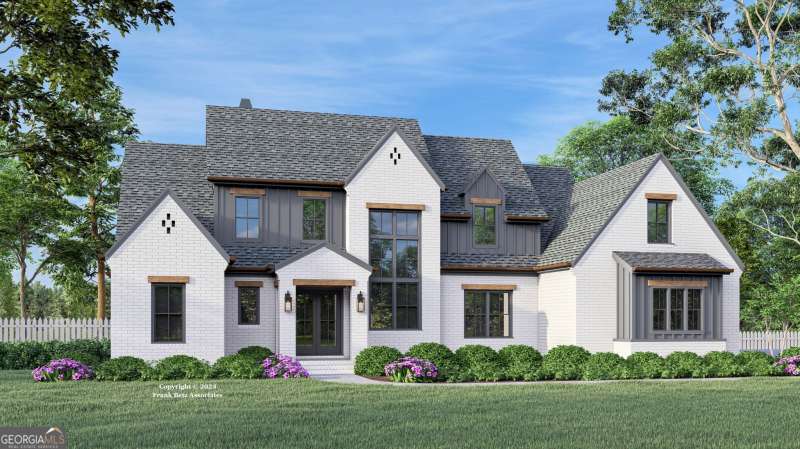 Welcome to The Manors, a prestigious and highly desirable gated community located within the acclaimed Jefferson City School district. Situated less than 10 minutes from I-85 and Highway 129, this custom-built home brings luxury to a whole new extreme, exemplifying exceptional craftsmanship and timeless design. Thoughtfully designed for both everyday living and elegant entertaining, the footprint of the home offers a spacious owner's suite on the main level with direct access to the covered patio.The luxurious primary bath includes separate walk-in closets, dual vanities, a soaking tub, and a zero-entry walk-in shower to suit accessibility needs. A private guest suite is also located on the main floor, along with an expansive open-concept kitchen with an oversized island and soaring 10-foot ceilings with an abundance of natural light creating a warm and inviting atmosphere throughout the living spaces. Upstairs, you'll find three generously-sized additional bedrooms, each with its own en-suite bath. A second level master suite is available for early buyers, offering an additional layer of comfort and flexibility. The oversized bonus room serves as a versatile retreat-perfect for an office, media room, or game area for family and guests. Set on a sprawling 2.59-acre lot, with an unfinished basement offering room for the imagination. Walk out from the basement into tranquility and an expansive greenspace with plenty of room for outdoor entertainment. Standout features include: EV chargers in the 3-car garage, spray-foam insulation, and Low-E Windows for energy efficiency. This home is adorned with opulent finishes and thoughtful details at every turn. From its stunning architectural elements to its functional layout, every inch has been carefully curated to blend sophistication with comfort. The possibilities are endless in this exceptional home-designed to elevate your lifestyle!