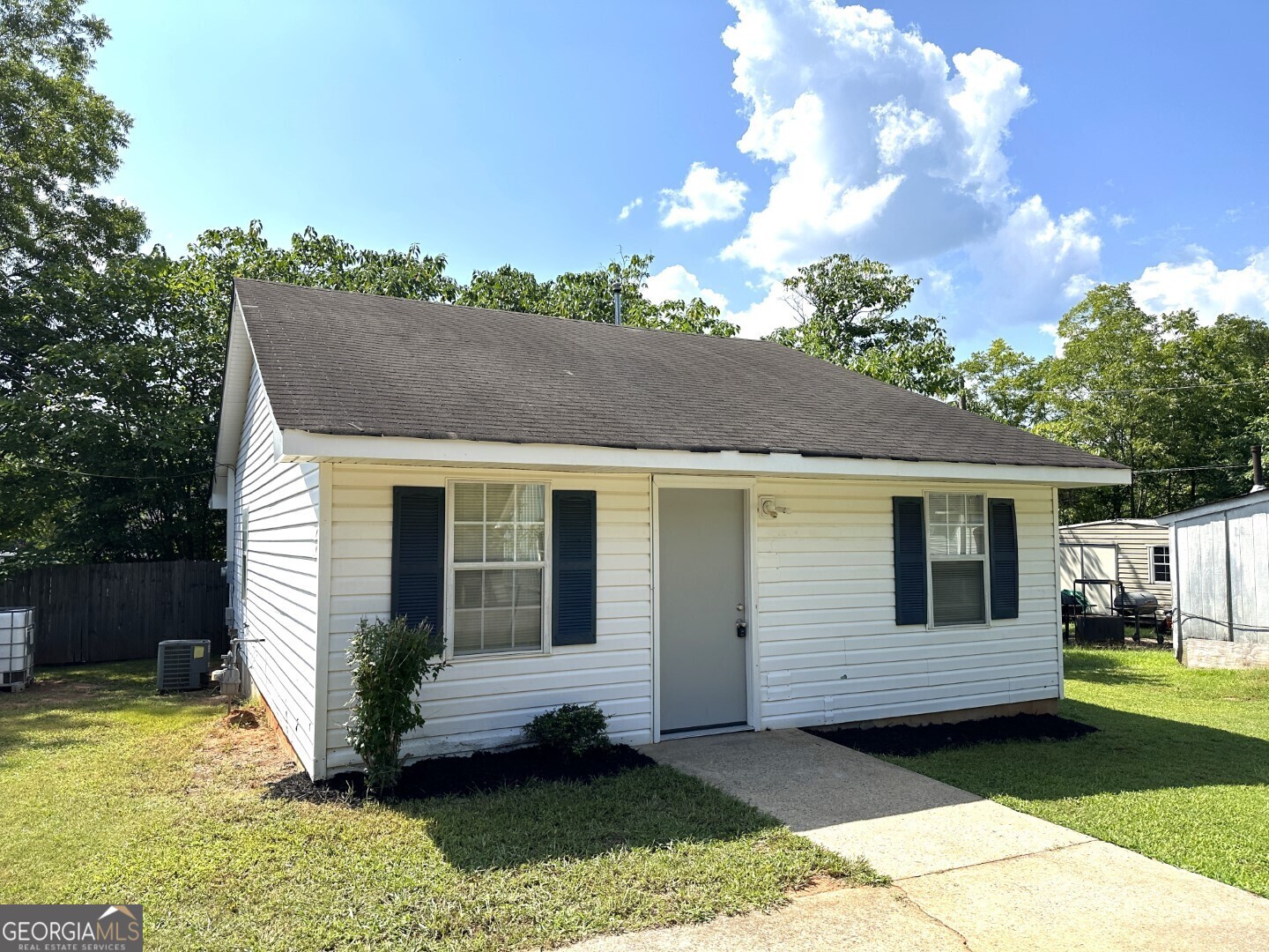 Newly renovated! 2 bed, 1 full bath, custom bathroom vanity, cute and private, tile floors, huge kitchen, large rooms, partially fenced yard, must see!