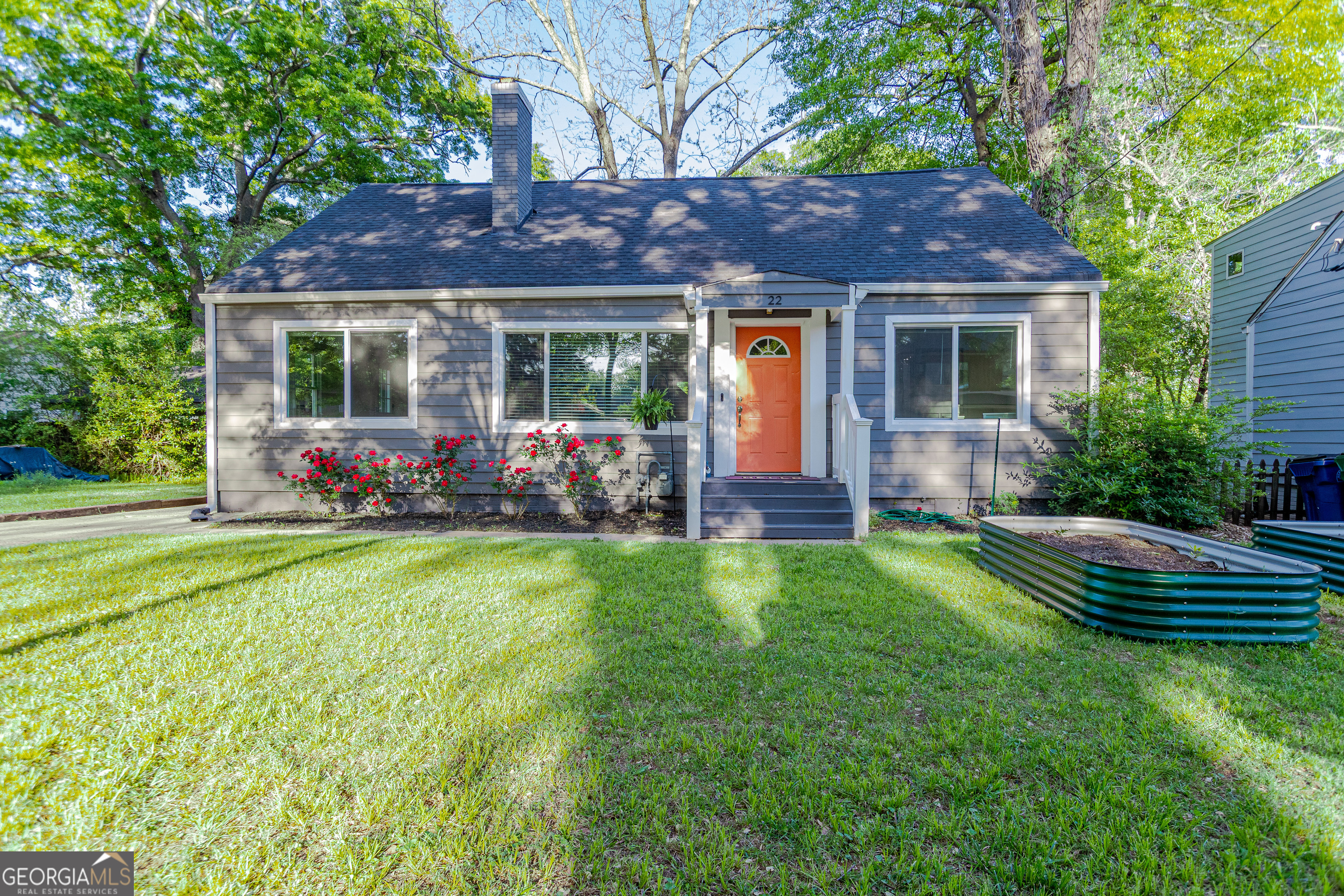 Crisp, bright, and effortlessly livable, this 3BR/3BA Edgewood home offers over 2,000 sqft of modern comfort and historic charm. The open layout features two living spaces, a cozy fireplace, a spacious dining room, and a sun-filled office. The kitchen is the heart of the home with white shaker cabinets, granite counters, and stainless appliances. Upstairs, both bedrooms include en suite baths and generous closets. A main-level guest suite adds flexibility. Out back: a large, newly landscaped yard, patio, and R-5 zoning for future ADU potential. Just steps to El Tesoro, the Trolley Trail, and more. Simple living, smart upgrades, and space to grow.