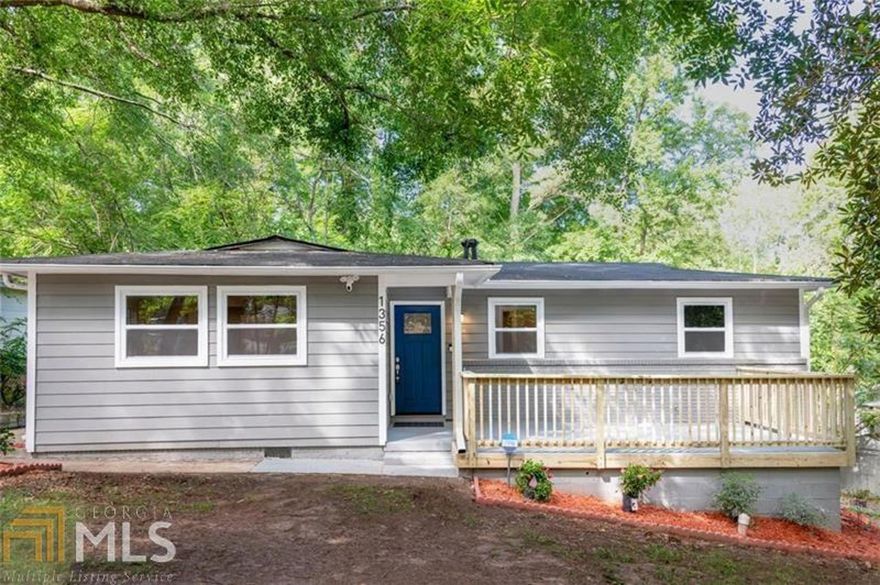 This Home has been totally remodeled and updated .This is a open concept 3 bedroom , 2 bathroom  home. fantastic Kitchen with movable kitchen island. family room and large laundry/ pantry. Which was permitted through city of Atlanta.Has Granite countertop, new hardwood, new carpet and tile flooring and tiled walling around tube and shower. Stainless steel appliances.Other list of new items are : Roof, windows, siding electrical, plumbing and Air Conditioning.
