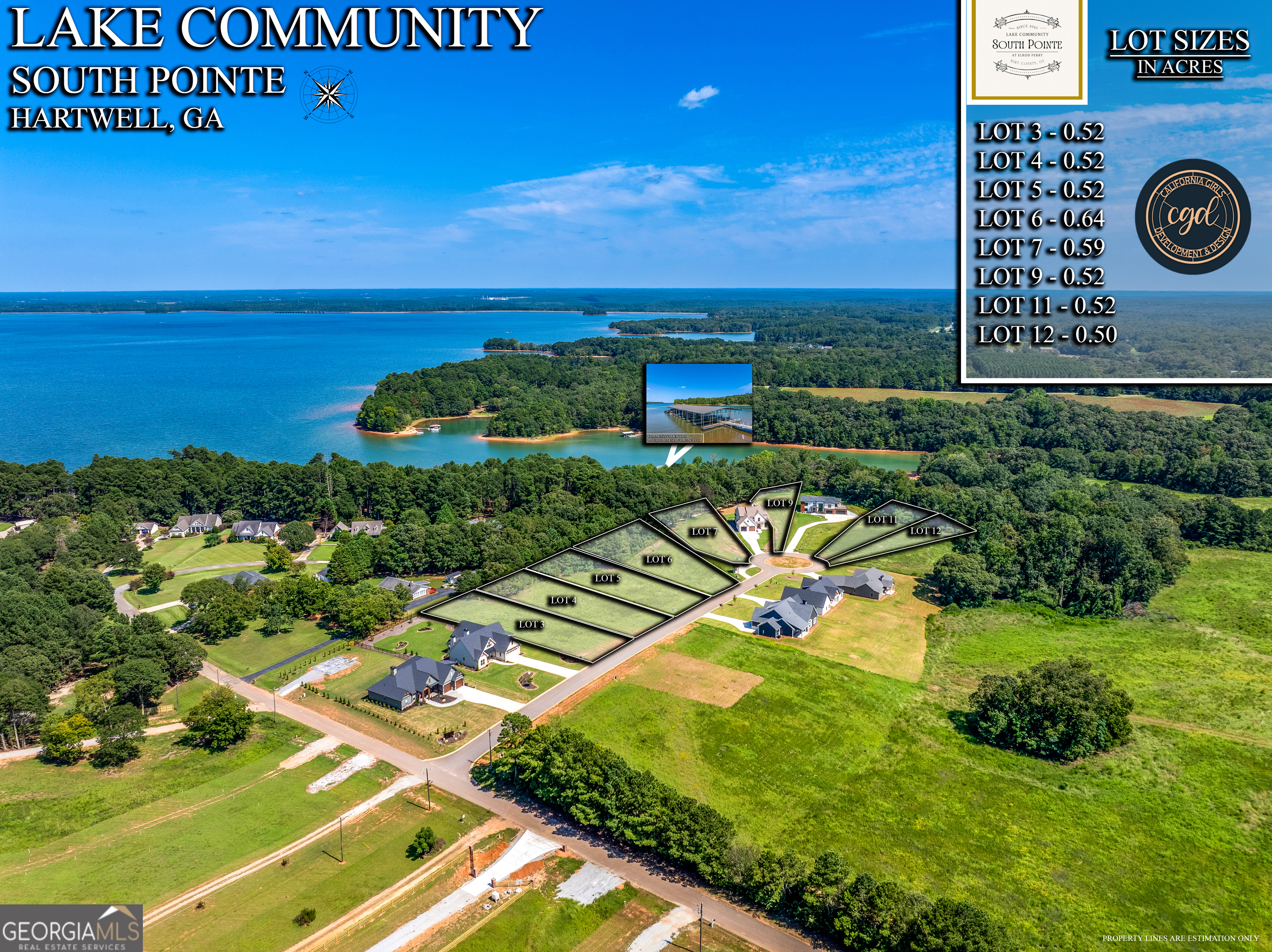 Build your dream home in one of Hartwell's newest subdivisions, offering the perfect blend of convenience and lake living. This beautiful neighborhood is just minutes from Downtown Hartwell, giving you easy access to shopping, dining and local events, while still enjoying the peaceful retreat of a private community. Resident's will love their own deeded boat slip in neighborhood community dock, perfect for spending days on Lake Hartwell boating, fishing or simply relaxing by the water. With the flexibility to bring your own builder, you can design a custom home that fits your lifestyle. This community is designed for those who want luxury living paired with the charm of small-town life. Don't miss the opportunity to create your ideal lake retreat.