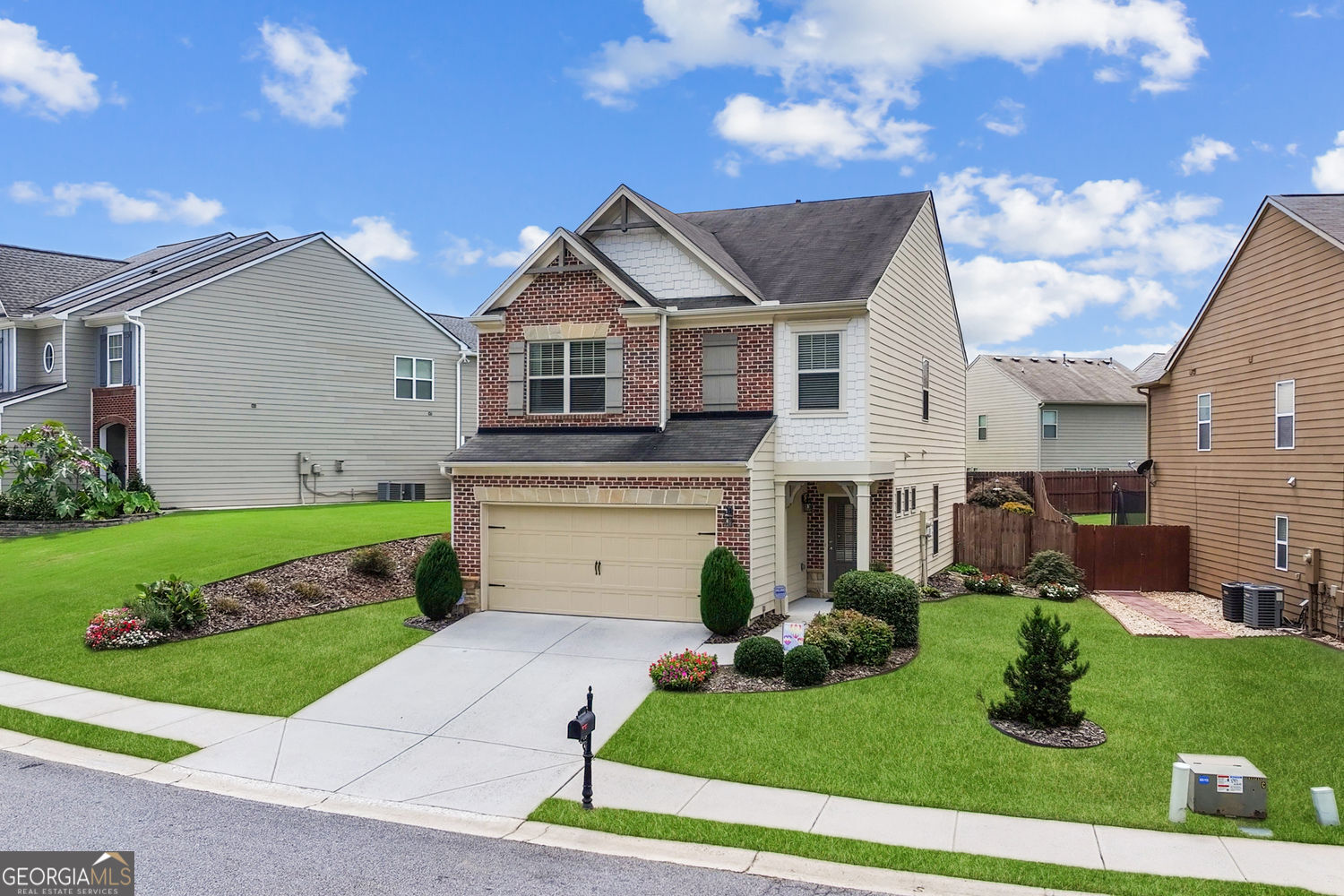 Welcome to 5935 Crestwick Way, a beautifully maintained northeast-facing home in one of Cumming's most sought-after communities. Inside, you'll find the highly desirable floor plan with spacious open living areas and tasteful finishes. The owners have taken exceptional care of the home, ensuring it is move-in ready for its new owner! From the brand-new upstairs carpet installed in summer 2025 to the upgraded brand-new HVAC system, and well-maintained landscaping, every detail reflects a pride of ownership. The kitchen offers ample counter space, stainless steel appliances, and a seamless flow into the family room-perfect for entertaining or quiet nights in. Upstairs, the generously sized bedrooms provide comfort and privacy, with the primary suite serving as a true retreat. Extra upstairs space is currently being utilized as an office and could easily accommodate a playroom or reading nook. Enjoy the peaceful backyard in one of the neighborhood's largest lots, complete with mature Bermuda (maintained by a custom four-zone sprinkler system) and a lovely patio ideal for morning coffee or weekend gatherings. This active community's amenities are incredible, with a clubhouse, pool, playground, tennis/pickleball courts, and a half-court basketball court. Take advantage of the neighborhood's convenient location with top-level dining and shopping at Forsyth's Collection and Halcyon. Complete with top-rated schools and proximity to GA-400, this house will not last long!. Come see for yourself all this home has to offer- schedule your showing today!