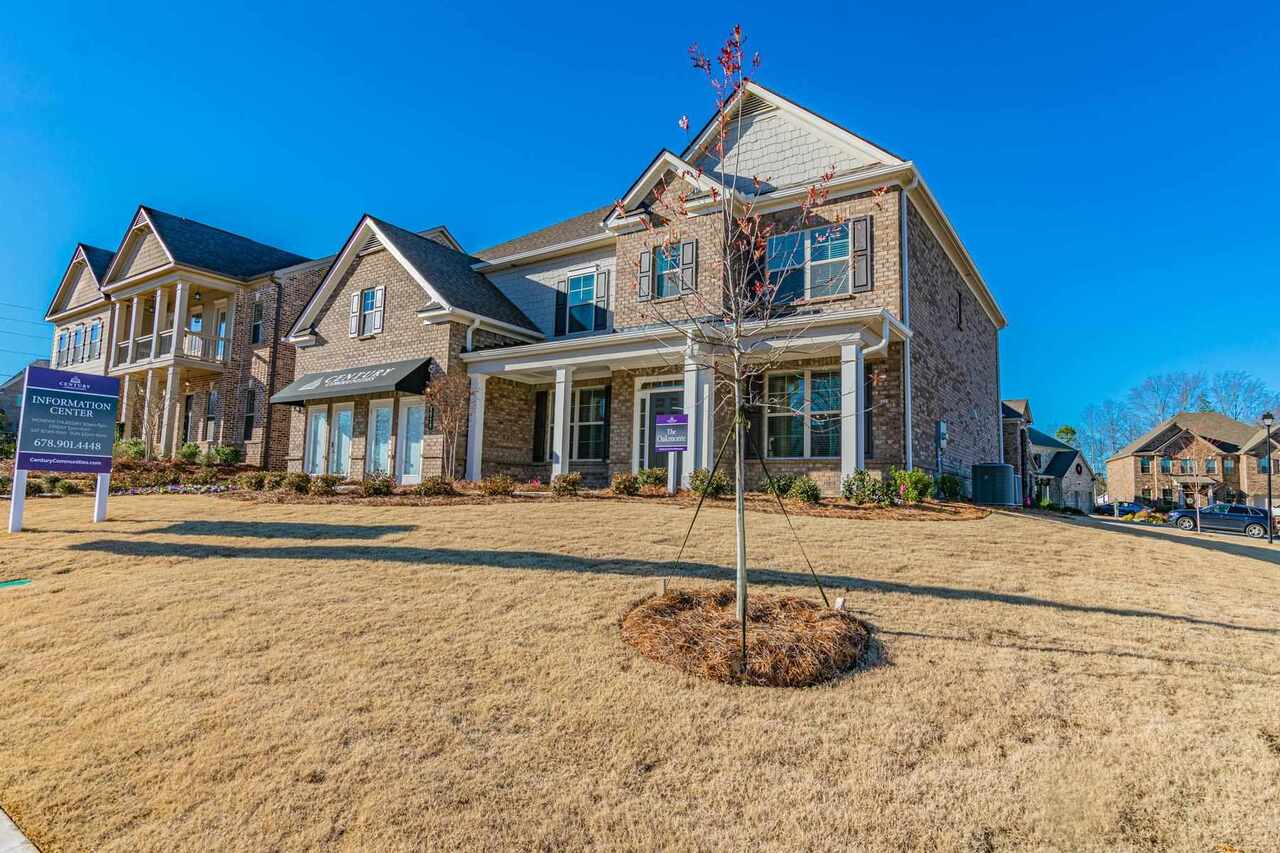 Beautiful Oakmonte plan with bowed bay windows on both levels. This 5 bedroom, 4 bathroom home boasts an approximately 9 foot island perfect for entertaining. In addition to the eat in kitchen you also have the formal dining room and office space on the main. Guest suite and laundry tucked away on main for privacy. Upstairs includes an open loft with lots of natural light, the master suite, & 3 additional bedrooms. Jack & Jill up and one additional with bathroom on-suite. White cabinets throughout, hardwoods on main, granite counters in kitchen, much more on a culdesac!Walking distance to Poole's Mill Elementary and Ducktown Park! Full amenities including swim/tennis/playground/clubhouse. One of the final lots remaining for Ansley Park Community. Please note pricing does not include finalized interior selections and is subject to change. Stock photos are used as home is under construction. Estimated delivery December of 2021.