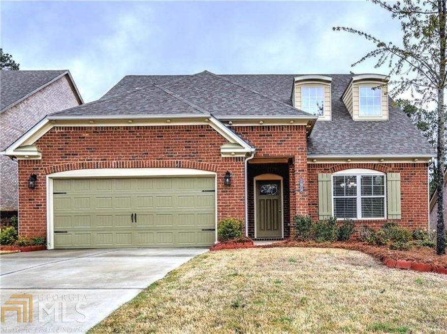 Low maintenance 4 side brick master on main close to Towne Center and Marietta Sq! Master on main! Gourmet kitchen opens to Great room! Enclosed patio/sunroom overlooks landscaped large fenced backyard! Formal dining room! Upstairs features 2 large bedrooms,full bath and attic storage!Oversized garage! Great community! This home is priced to sell today!
