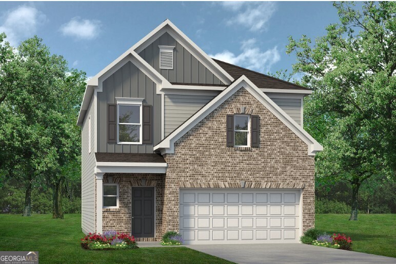 Move in Ready August! The Buford II plan on an UNFINISHED BASEMENT located in Smith Douglas Homes Sanders Park community. The home features a central family room with access to an integrated back covered patio. An efficiently laid out kitchen with a Quartz peninsula and breakfast nook, provides ample space for cooking and dining. The linear fireplace adds ambiance to the living area. Owners will love the vinyl plank flooring throughout the main living area. The second story loft is a versatile space that can be used in a variety of ways, such as a fitness room, playroom or home office space. At the back of the home, the private owners suite has a tray ceiling adding extra ceiling height and features an ensuite that leads to a large walk-in closet. Owner's bath with separate tiled shower and garden tub. The laundry room is conveniently located on the second floor with all the bedrooms. At the front of the home are two additional bedrooms and a full bath providing plenty of space for family or guests. Both floors have 9ft ceiling heights. Basement offers endless possibilities. Photos are not of of actual home but representative of plan. Seller incentive with the use of our preferred lender.