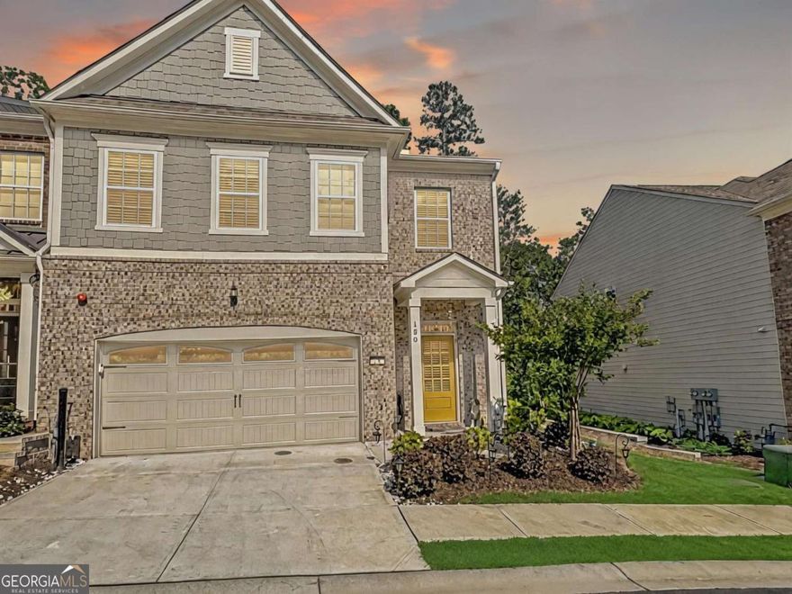 Gorgeous 3BR/3.5BA End-Unit Townhome   2022 Build   2-Car Garage   Elegant Interiors   Prime Location    Welcome to this beautifully maintained 3-bedroom, 3.5-bath end-unit townhome closed in August 2023(less than two years occupancy), offering upscale finishes, privacy, and access to top-tier community amenities including a swimming pool.    Step into a light-filled open-concept main floor that blends style and function. The elegant dining area features custom lighting, rich hardwood flooring, and seamless flow into the gourmet kitchen, which is outfitted with white cabinetry, quartz countertops, modern pendant lighting, a sleek tile backsplash, and a large island with breakfast bar seating.    The adjoining living space offers the perfect spot for relaxing or entertaining, filled with natural light and backyard views.    Retreat upstairs to a luxurious master suite complete with a private sitting area, two walk-in closets, and a spa-like en-suite bathroom featuring double vanities, a soaking tub, and a separate shower. Enjoy morning coffee or quiet evenings on your private deck overlooking beautiful wooded scenery.    Each of the two secondary bedrooms includes its own full attached bath and walk-in closet, perfect for guests or family. The home also includes a convenient half-bath on the main level and an attached two-car garage.    Located in a quiet community just minutes from shopping, dining, and with easy access to major highways, this home offers the ideal balance of modern comfort and everyday convenience.    Owner did the additions to the property after closing, wooden privacy fence, backyard renovation, garage floor finishing and a brand new engineered hardwood flooring     Community amenities include a swimming pool for warm-weather enjoyment.    Schedule your showing todayCothis elegant end-unit wonCOt last long!