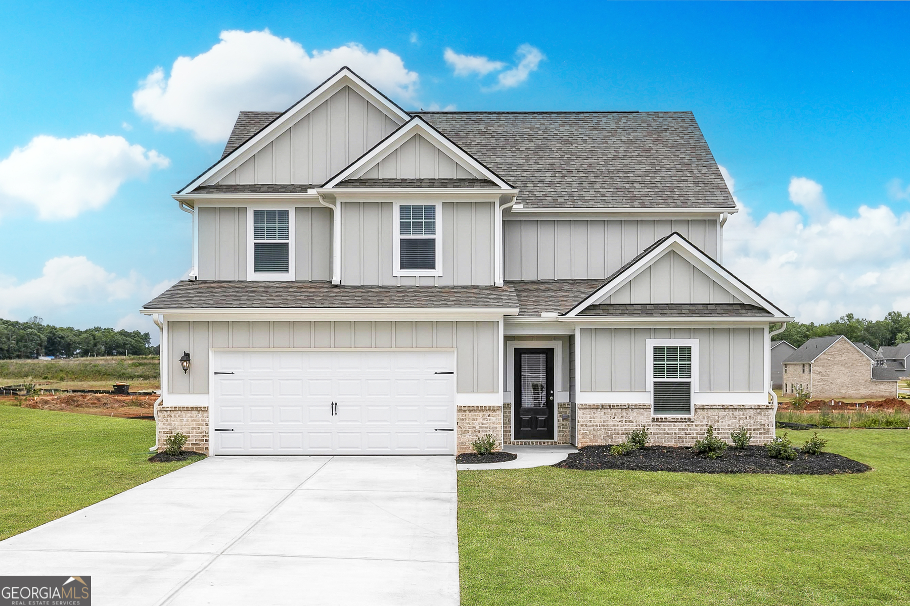 This impressive new-construction residence at Bunn Farms goes above and beyond expectations, boasting expansive space and meticulous attention to detail. Ideal for hosting gatherings, residents can enjoy the formal dining and living areas, family room, and chef-ready kitchen. The kitchen showcases granite countertops, energy-efficient appliances, and elegant upper-wood cabinets. Upstairs, discover four bedrooms, including the private master suite featuring a full bath with a separate shower and soaker tub, plus two generous walk-in closets. Bunn Farms also offers resort-style amenities such as tennis courts, a clubhouse, a playground, multipurpose fields, and more. With the builder covering closing costs and offering a 6-year structural warranty, this home epitomizes luxurious living!