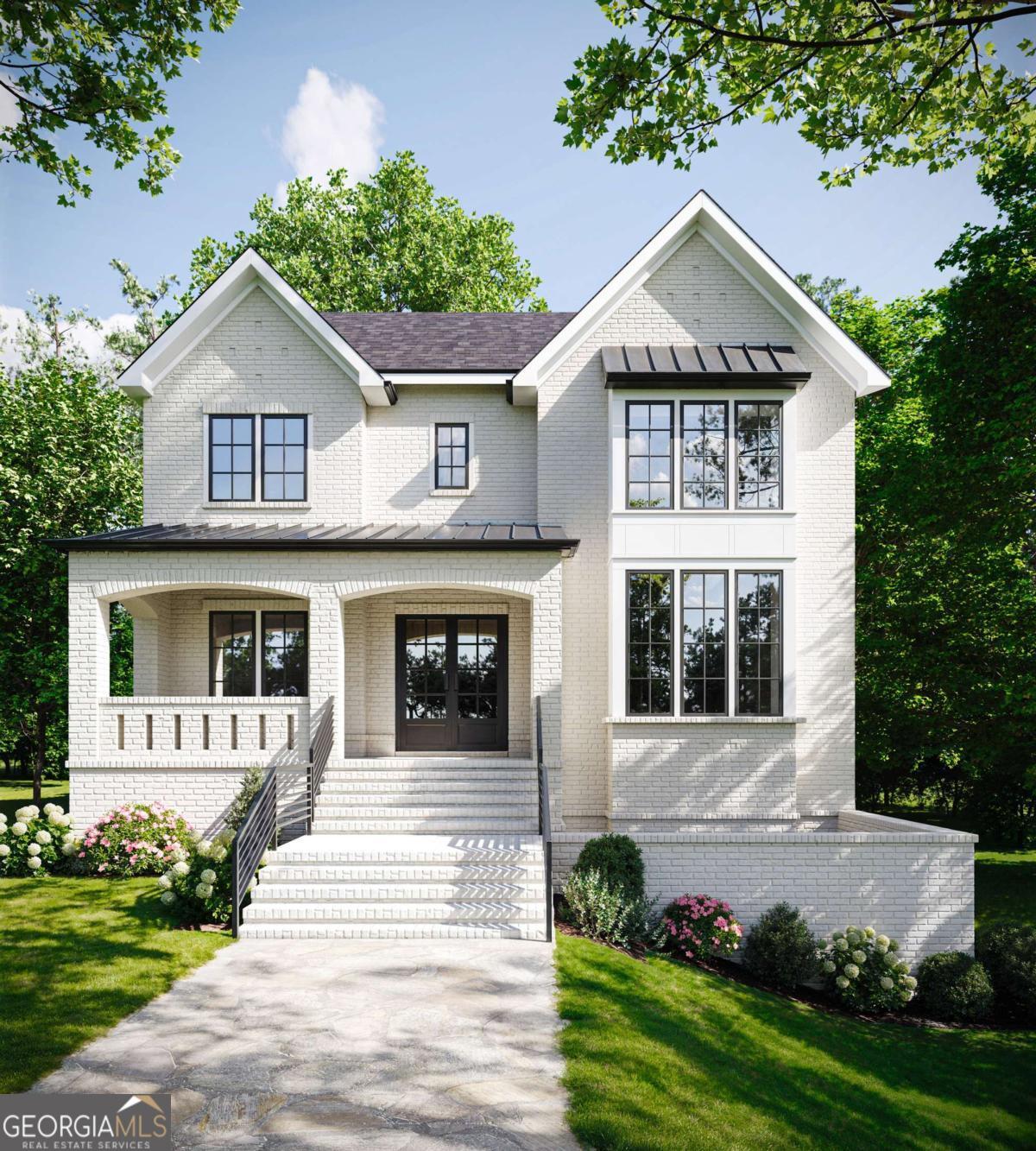 Introducing one of the most inspiring new homes in Morningside on one of the most sought after streets! Curated by Architect Brant Goodman & Designed by Nancy Cost, this one of one custom home merges the brilliance of elevated design, excellent craftsmanship, and modern function seamlessly across 3 levels of matchless living. Enter the grand foyer to discover a view all the way through to the rear gardens with a formal separate office & living room frame the front of the home. Oversized windows drench the main level with sunlight & welcome you towards the rear of the home where the open concept family room & bespoke kitchen center the home. High end Wolf & Subzero appliances, custom cabinets, quartz counters & backsplash, & a waterfall island all contribute to the excellence realized in your new kitchen. Right outside the rear doors you'll want to live not he covered rear porch with multiple living spaces, wood burning fireplace, and a custom built spiral stair leading down to the pool deck & custom pool + spa developed by RCS. Upstairs, explore four generously proportioned bedrooms, each featuring custom ensuite bathrooms + large closets. A lovely laundry room centrally located for convenience and function. And of course...the luxurious primary suite is a private sanctuary, complete with vaulted ceilings, white oak cathedral beams, a customized & oversized primary dressing room, sitting room w/ fireplace, and a spa-like marble clad bathroom. Integrated closets throughout the hoke & custom millwork around every corner. The terrace level offers exceptional flexibility & unparalleled options for an elevated lifestyle, with a large bonus room perfect for a playroom or media space. A custom built wine cellar offering storage for almost 300 bottles with temp control. A dedicated gym, guest bedroom & bath (or au pair suite), & HUGE storage space round out the basement. Plus a custom built wet bar adjacent to the hallway leading out to the terrace level deck AND pool! Centrally located on a quiet street in the heart of morningside...Piedmont Park, the Atlanta Beltline, Virginia Highlands, and more are just a few short blocks right out your front door. This rare opportunity to own a one-of-a-kind estate in one of Atlanta's most desirable neighborhoods will not come around again anytime soon...be fast or be last. BRILLIANT!