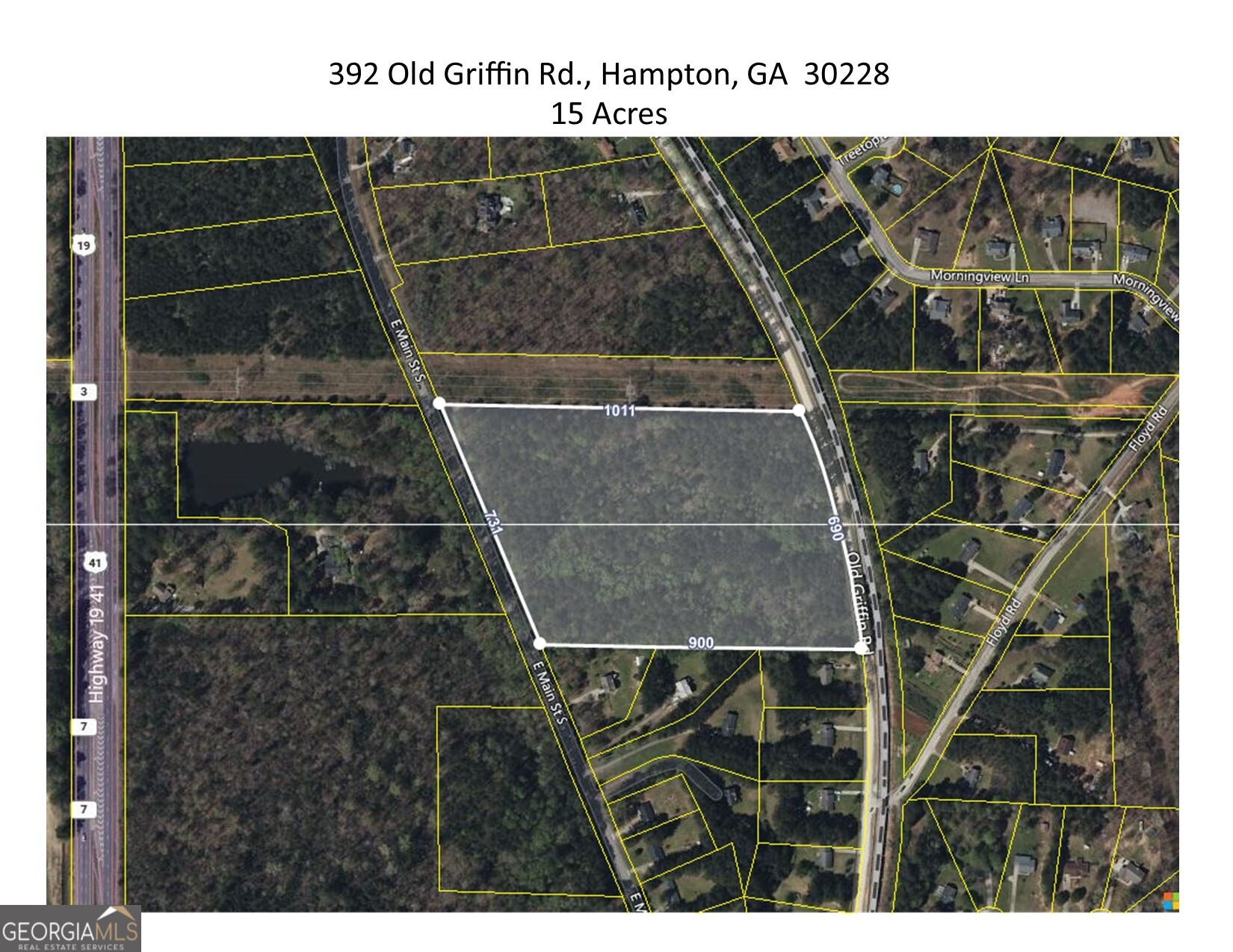 15 Gorgeous Acres only 30 minutes from Atlanta Int'l Airport. This lot has road access on both ends! Old Griffin Rd and Hwy 3. It would be perfect for a private residence or a builder to come in and develop. This property is very close to downtown Hampton and Hwy 41/Tara Blvd, providing easy access to Griffin, Hampton, Atlanta Motor Speedway and Jonesboro. Currently zoned RA (Residential Agriculture) Henry County has future zoning listed as RR (Rural Residential - 1 unit/acre)