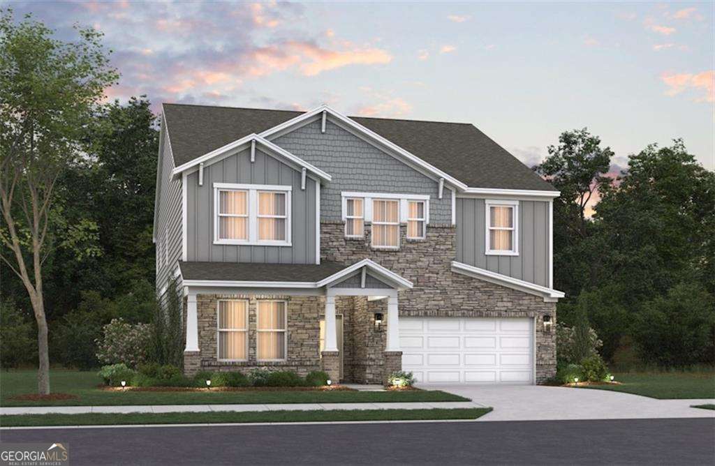 Welcome to the Tucker plan, a beautiful single-family home located in the heart of Powder Springs built by Beazer Homes. This stunning home features 5 beds and 4 baths, offering ample space for comfortable living. This 3,610 sqft layout includes a spacious living room, expansive gourmet kitchen with a large island, quartz countertops and a large dinning space. The primary suite boasts of two walk-in closets, the primary bathroom features quartz countertops, a garden tub and a separate shower with frameless glass, while the additional bedrooms provide plenty of room for family or guests. Step outside to enjoy the covered patio to extend your entertainment space making it perfect for year-round enjoyment on the 1/3rd acre lot. Additional highlights include a guest room on the main floor, formal dining room, separate study, MEDIA ROOM as well as a 2-car Garage. Located in the desirable Hillside Manor neighborhood, this home is close to top-rated Cobb County schools, incredible parks, shopping, dining and more, making it an ideal choice for those seeking convenience and comfort. Beazer Homes is proud to be America's #1 Energy-Efficient homebuilder. In 2024, our homes achieved an average net HERS score of 37 (including solar) and a gross HERS score of 42-the lowest publicly reported scores among the top 30 U.S. homebuilders identified by Builder Magazine's Top 100 list (ranked by 2024 closings). Take advantage of our special buyer incentives which may include closing costs, design studio upgrades, FLEX dollars, and more. Contact us today to learn more about how you can benefit from these exclusive offers.