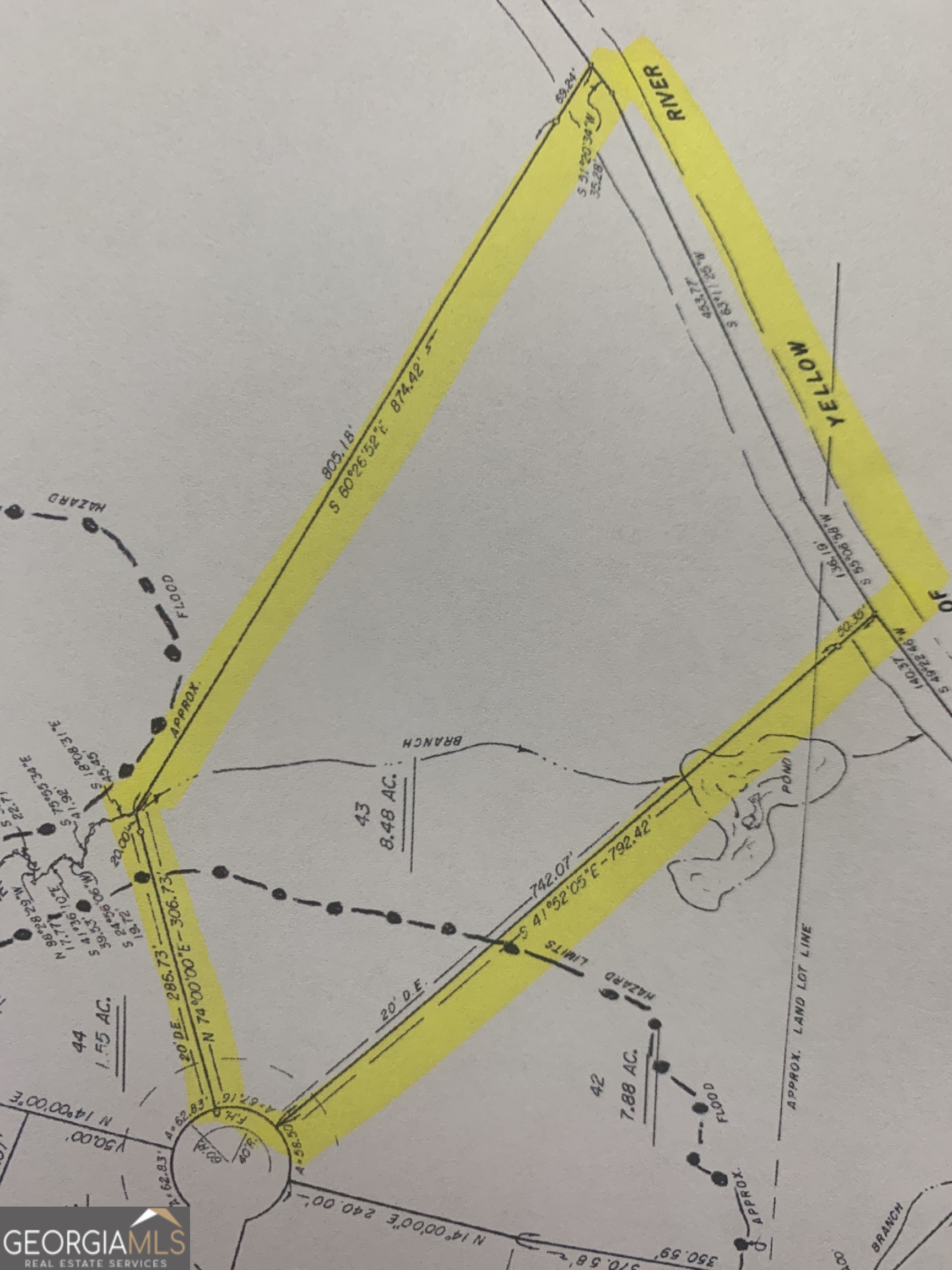 Great building / recreation lot on the beautiful Yellow River. Nearly 8.5 wooded acres in Riverbrooke Farms subdivision.