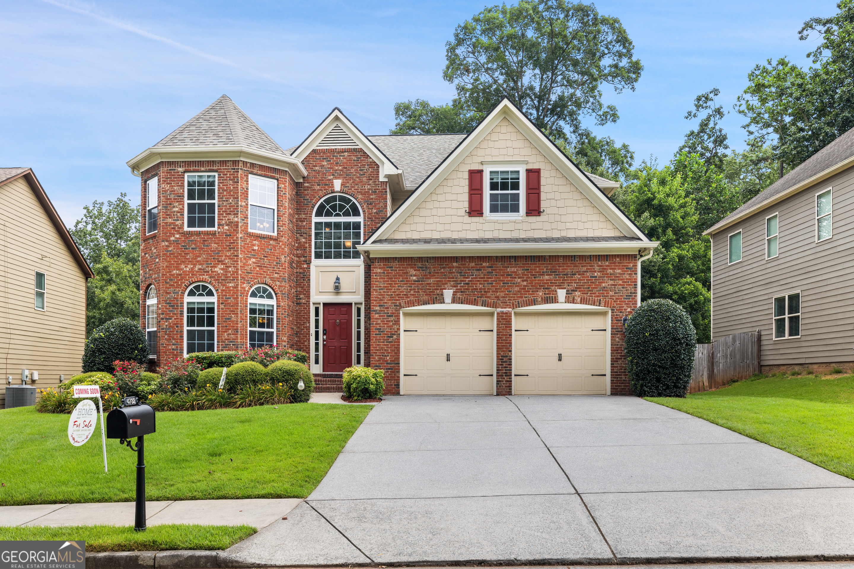 If space is what you are looking for, this is the home for you! Large, inviting great room, open to the second floor with windows all the way up to enjoy the beautiful backyard trees and let in the natural light. In addition to the kitchen with a breakfast area and access to the outdoor deck, there is a spacious dining room for entertaining. There is a generous size bedroom and full bath on the first floor. And then heading up to the second level you will find 3 more over sized bedrooms. The Master Bedroom is joined by an ensuite bathroom with double vanity; separate tub and shower; direct access to the laundry room and the walk-in closet of your dreams! The finished, daylight basement, "in-law suite", has it's own kitchen; bath and laundry room. Great for extra family, visitors or flex space.
