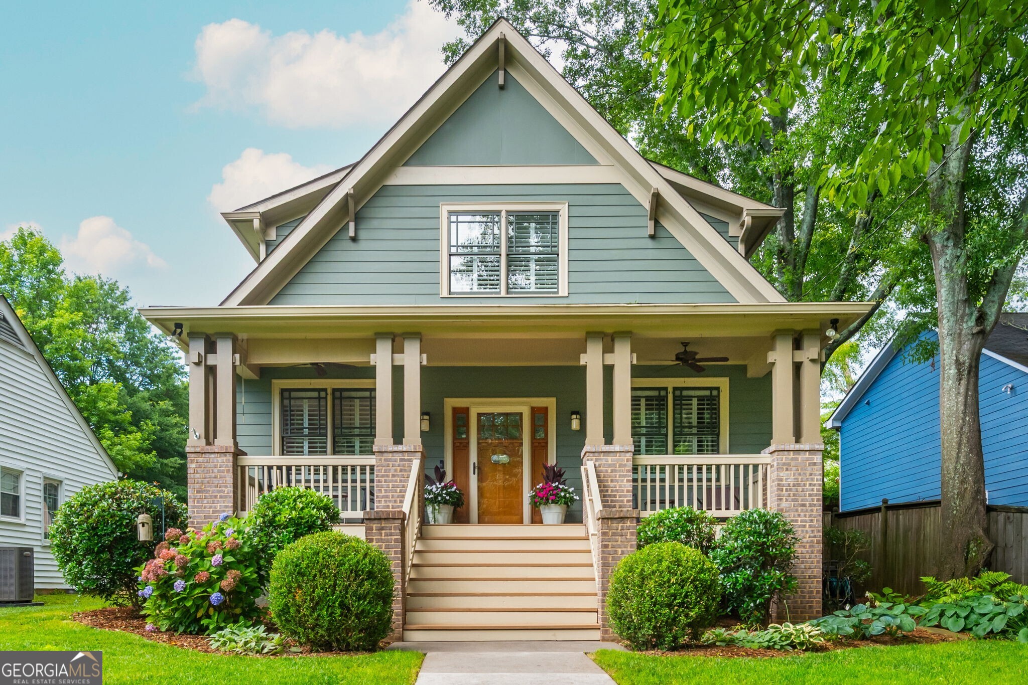 Discover this meticulously maintained 2011 built Craftsman home, ideally situated in the vibrant heart of The City of Decatur. Boasting 4 bedrooms and 3 baths across 3,309 square feet, this property offers exceptional versatility. A standout feature is the two car detached garage with a full bath and bonus room above, perfect for a private office, guest suite, or even an income-producing apartment with the addition of a small kitchenette. Inside, the classic Craftsman floorplan unfolds with a convenient main-level bedroom, a formal dining area, and a kitchen featuring a breakfast bar overlooking the family room. Step outside to a private screened porch and a tranquil backyard oasis. Upstairs, you'll find three additional bedrooms, two baths, and a dedicated laundry room. The primary suite is a true retreat, offering vaulted ceilings, oversized windows with backyard views, and a dedicated bonus space -ideal for a relaxing sitting area or a second home office. The luxurious ensuite features a separate walk-in shower, soaking tub, and double vanity, complemented by a spacious walk-in closet. Enjoy unparalleled convenience with grocery stores, shops, and restaurants just under 5 minutes away. Downtown Decatur Square, award-winning schools and diverse dining scene, is also a mere 5-minutes away.