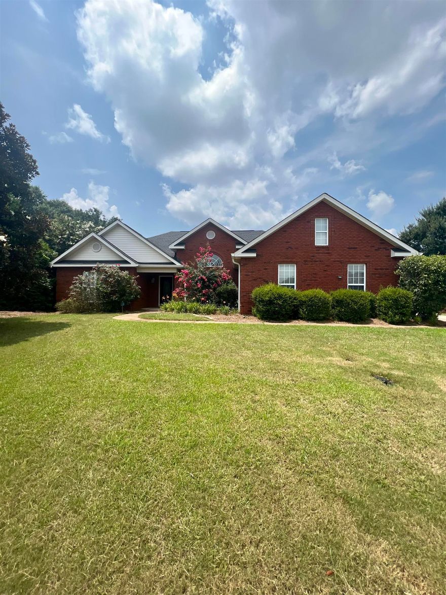 Great rental opportunity in The Bryson! All brick home, three bedrooms and two bathrooms. Formal dining space, large living room, and a covered back porch with a large back yard! Go to www.rentwithlandmark.com to apply!