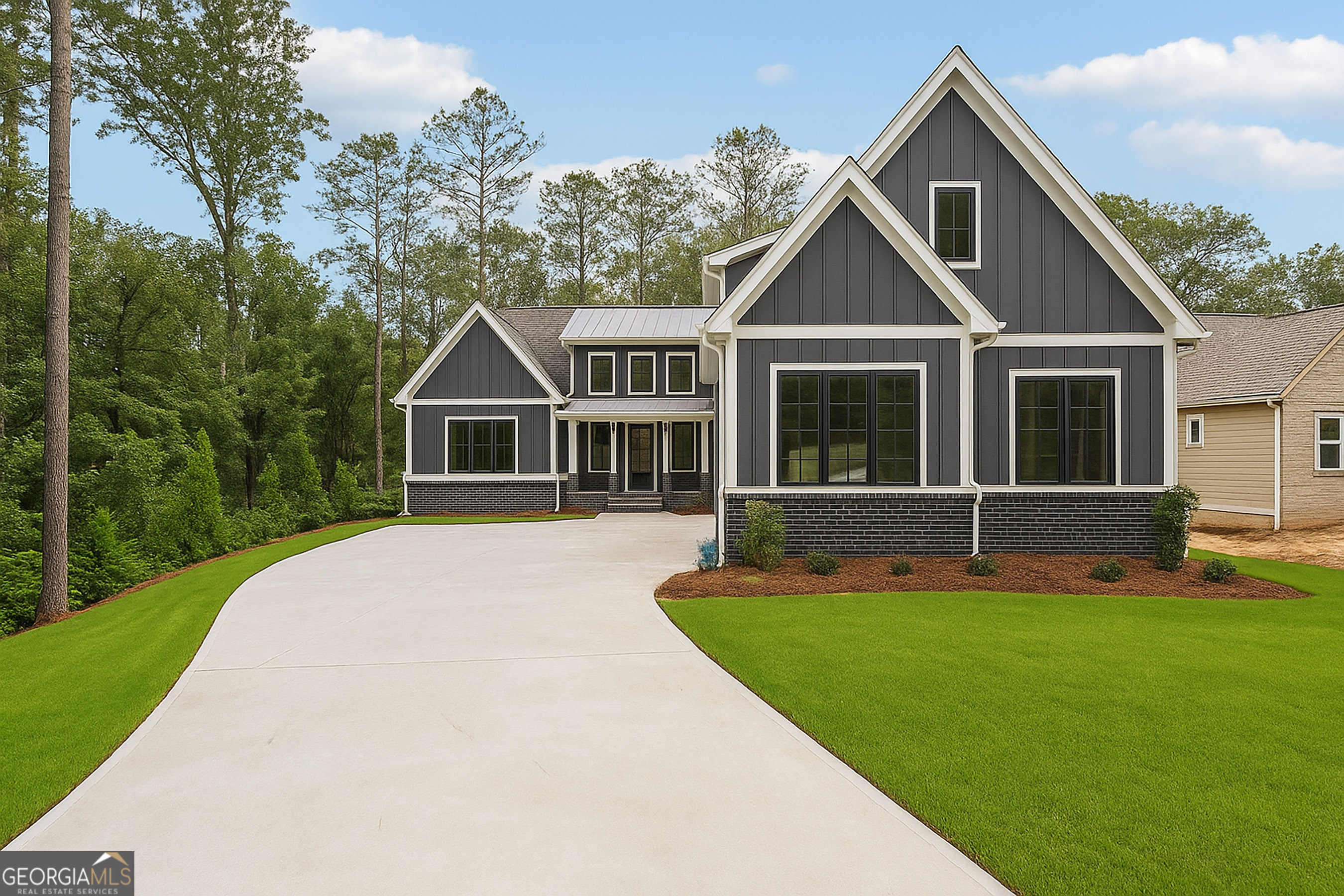 Green Park Homes presents the Kimball plan on a walk out basement in the world class neighborhood Harbor Club! This coveted gated/golf neighborhood located on Lake Oconee offers the ideal blend of luxury, relaxation, and outdoor living. It's a place where every day feels like a retreat, with panoramic views and pristine fairways at your doorstep. As you step inside, the impressive two-story foyer greets you, setting the tone for an open, airy layout that flows effortlessly throughout the home. The chef's kitchen impresses with professional-grade appliances, custom cabinetry, a massive pantry, and stunning quartz countertops ideal for culinary enthusiasts and dinner parties alike. The expansive family room features soaring ceilings, enhanced by cedar-wrapped beams and a welcoming fireplace, creating an inviting atmosphere for gatherings or cozy nights in. Step outside to the covered porch overlooking the level backyard with a stunning golf view. The luxurious owner's suite is a true sanctuary, conveniently located on the main level, with high-end designer finishes that elevate the space. Two additional bedrooms on the main level offer comfort and privacy and can also be used as a home office. Upstairs you will find another bedroom, bathroom and an open loft area perfect for a game room and large bonus room! Harbor Club is an incredible place to live with golf, tennis, swim, social clubs, private restaurant, marina, and just minutes to shops, Publix and popular restaurants. Golf memberships are available. Located just an hour from the Atlanta airport. This home is finished and ready to close and all photos are of this home.