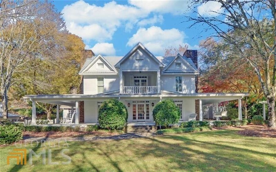 Magnificent TOLEMAC FARM- This legacy property that has been beautifully managed is located in the rolling foothills of North Georgia and is situated on over 400+/- acres. The farm offers everything from equestrian facilities to hunting, fishing, and luxurious relaxation. The property features a gorgeous 1895 farmhouse that is totally updated yet retains its historic presence, beautiful hardwood floors throughout, gorgeous chef's kitchen with stainless appliances, stacked fieldstone fireplace in the great room, wonderful family room with fireplace and built-in bookshelves, Upper level Main bedroom suite with vaulted ceiling, sitting area with fireplace, spa bath, additional bedroom with fireplace and beautiful bath on the main level, floor to ceiling windows with gorgeous views from every room, 8 stall barn with feed room, tack room, office, and over 2000+/-Sq ft of living space above the barn featuring a kitchen, hardwood floors, views of the pastures and the riding ring and can sleep 20+. The property also features a potting shed, koi pond, antique barn, 4 acre pond with platform dock. The pond has been previously managed for trophy size largemouth bass and the results of these prior management efforts are still evident. The property also features a 3 bedroom 2 bath caretaker's home, tremendous equipment building, multiple box stands, pastures, and creeks and on the northern end of the property there are over 200+/- acres of managed pine. This spectacular farm features an abundance of deer and turkey which inhabit the diverse and picturesque habitats that make up Tolemac Farm.