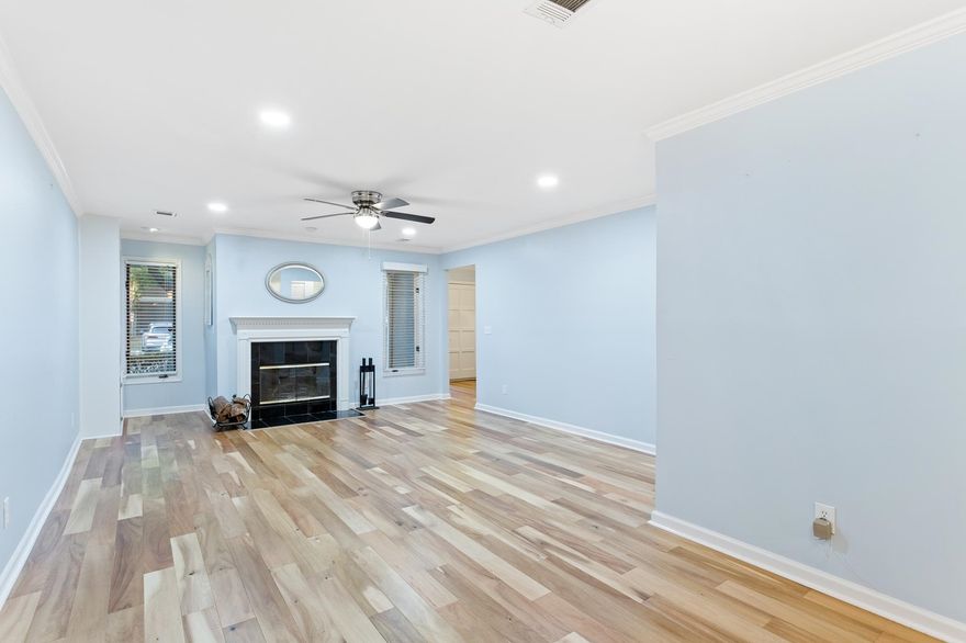 Finally, everything that you've been looking for and more in a perfect Buckhead location. Impeccably maintained, this oversized two bedroom condo offers fantastic interior living space highlighted by the large living room, light filled bonus room and ideal roommate floorplan. The eat-in chef's kitchen will have you swooning at first sight: stainless steel appliances, granite counters and a sweet view to nature outside.  The back patio is ideal for morning coffee and offers easy access to community greenspace, making walking Fido a breeze. Bells and whistles everywhere you look: wood burning fireplace, built-in bookshelf in living room, barn door in master suite and so much more. Phenomenal gated community features pool, fitness center, private entry to Shady Valley Park and plenty of guest parking. Just minutes from everywhere you want to be- don't let this one get away!