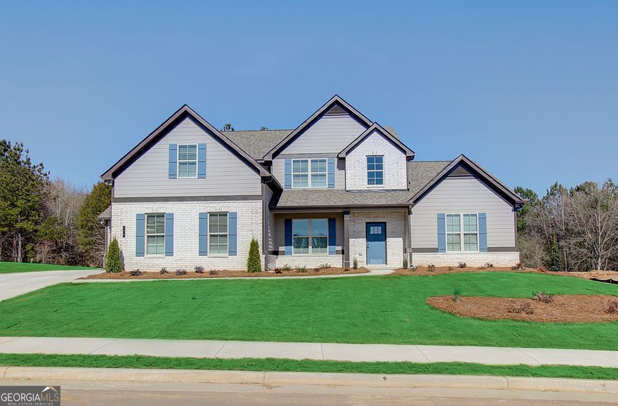 Introducing the Henry II plan built by DRB Homes! Welcome to Henry County's newest and most exciting community, Calcutta! Just minutes away from schools, I-75, and shopping! This neighborhood is a true must see. Enter into a large 2 story foyer with luxury flooring and a formal living with upgraded trim! Owner's suite on main level with spa like features including walk in shower and free standing tub to provide a luxury feel! Kitchen features oversized kitchen island with quartz counter tops, large pantry, lots of cabinet space, and stainless steel appliances which includes double ovens and gas cooktop stove, and a large breakfast area with access to the rear covered patio. Luxury hard surface flooring throughout the entire main level (expect bedroom)! Large secondary bedrooms with great closet space. Large open loft area that is perfect for entertaining! Photos are stock photos and not the actual home. Color schemes and features may vary.