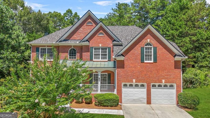 Spacious family home in the popular Kentwater community! The first thing you'll notice is the curb appeal. The landscaped yard, brick front and long front porch catch the eye and invite you in. Enter through the two story foyer and find both a formal living room and formal dining room on either side, which are perfect for entertaining or just spreading out. Make your way through the entryway and the two story great room opens up in front of you, offering a light filled and open space, with a fireplace for just the right amount of coziness. The wide open floor plan continues into the kitchen, with it's eat in breakfast area, island with breakfast bar, double ovens and an abundance of cabinetry and counter space. A large deck is accessed from the kitchen and overlooks the private, fenced, breezy back yard and the greenspace beyond. Conveniently located on the main level is a guest suite with a bedroom and full bath. The upper level is designed for comfort and function. The oversized owner's suite offers a sitting room, ideal for a small office, reading nook or small office. The ensuite bath includes double vanities, separate shower and whirlpool tub and a large, walk in closet. Three additional, roomy bedrooms and a full bath round out the upper level. Just below the main level, awaiting your personal design and finishing touches, is a full, unfinished daylight basement. Plenty of room for more guest space, an in-law suite, a theater room or just extra recreation space. A new roof provides peace of mind and the community is conveniently located near shopping, dining, entertainment, parks and area schools. Don't miss the opportunity to see this one!