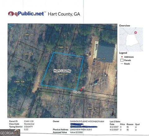 LOT 98 Lakeview Park Sub Hartwell GA 30643