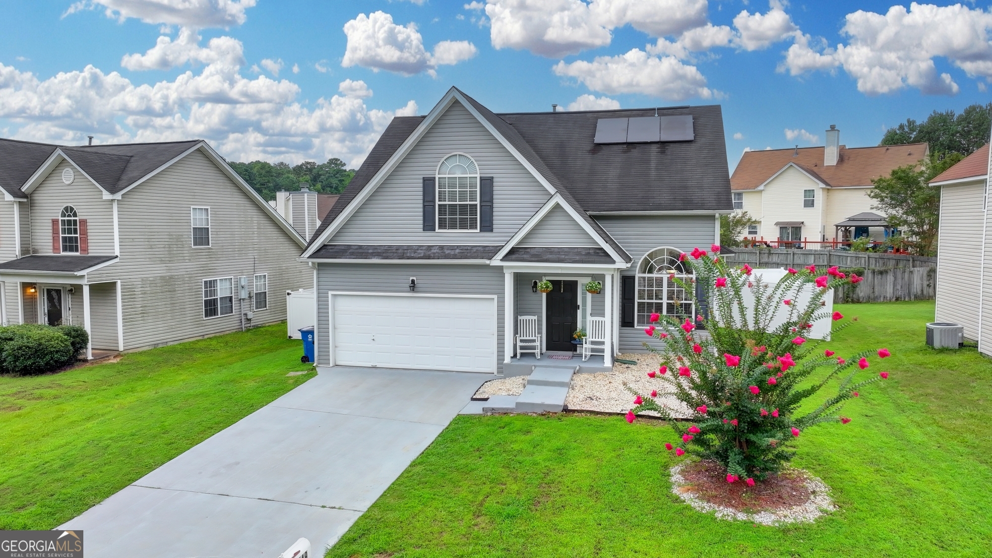 Beautifully maintained and truly move-in ready, this 4-bedroom, 2.5-bath home offers comfort, space, and style. The kitchen opens right into the family room, so you can cook and still be part of the conversation. The bedrooms are generously sized, and the mix of hardwoods and carpet gives the home a warm, welcoming feel. You'll also love the updated LED lighting and fixtures. The fully fenced backyard is a game changer, plenty of room for family get-togethers, barbecues with friends, or just relaxing in your own private space. Stainless steel appliances are included, so it's ready for you from day one. Homes like this don't last, come see it before it's gone!