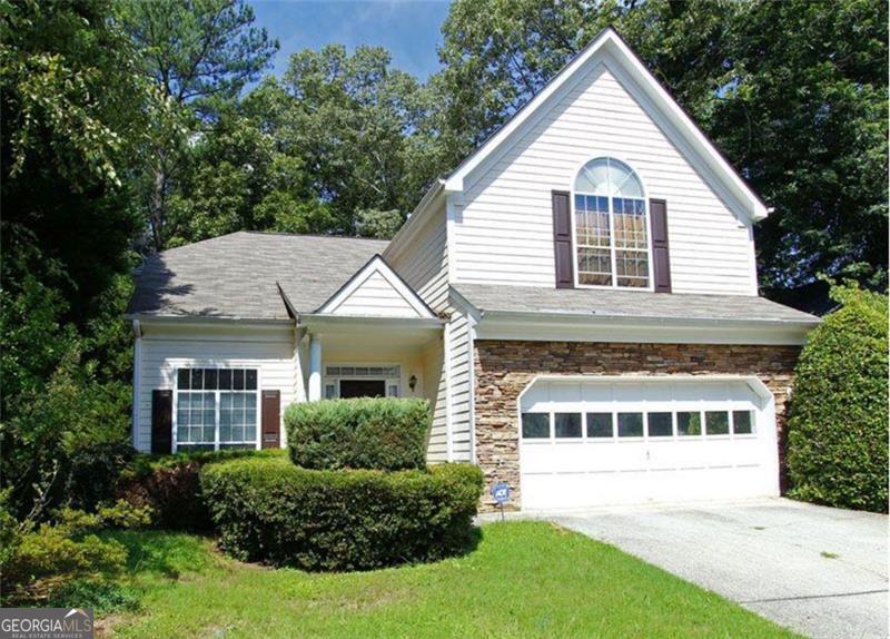 Flooded with natural light, this beautifully updated home features an open floorplan, soaring ceilings, and new main-level flooring. The two-story living room is perfect for entertaining, with a loft above for a home office or retreat. Upstairs, all bedrooms offer newer carpet, including a serene master suite with a double vanity, whirlpool tub, and separate shower. The oversized kitchen boasts bay windows, freshly painted cabinets, and a cozy view into the family room. Nestled on a quiet cul-de-sac in sought-after Riversong - don't miss this gem!