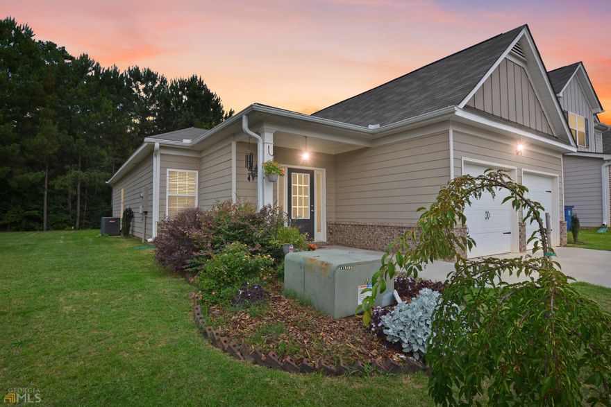 WELCOME HOME to this Charming Craftsman Ranch. The location is perfect and just two minutes from 75. This home boasts the following features: 3 Bedrooms, 2 full baths, granite countertops , stainless steel appliances,  9 ft ceilings, fireplace, vaulted great room, and so much more.     Did I mention the covered patio over looking the woods (INSTEAD OF NEIGHBORS) to enjoy privacy and a bit of nature? The yard is small enough to be low maintenance yet large enough for you to expand the beautiful gardens as well. Book your appointment today. This home will not last long.